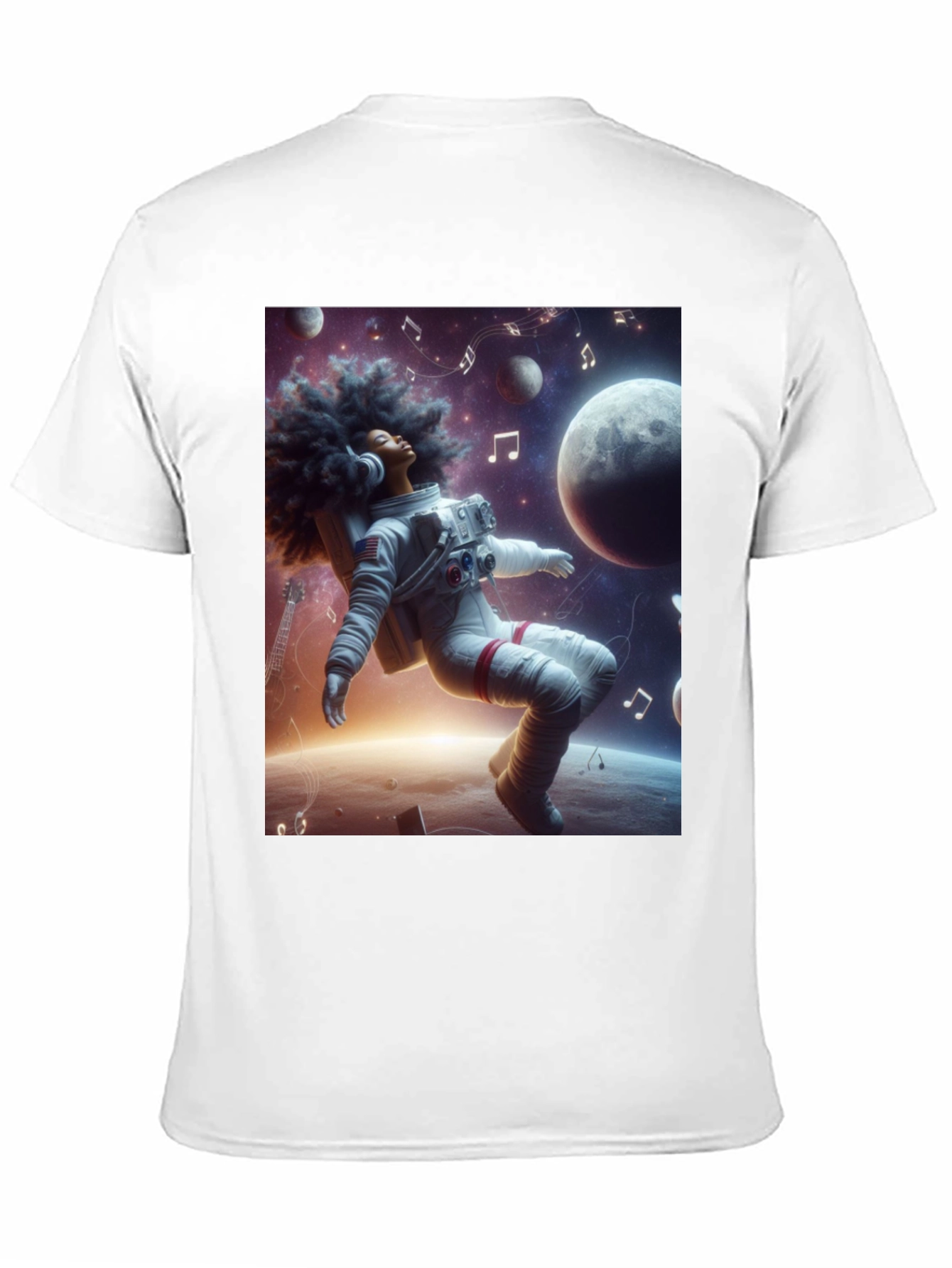 Astronaut Music Black T-Shirt