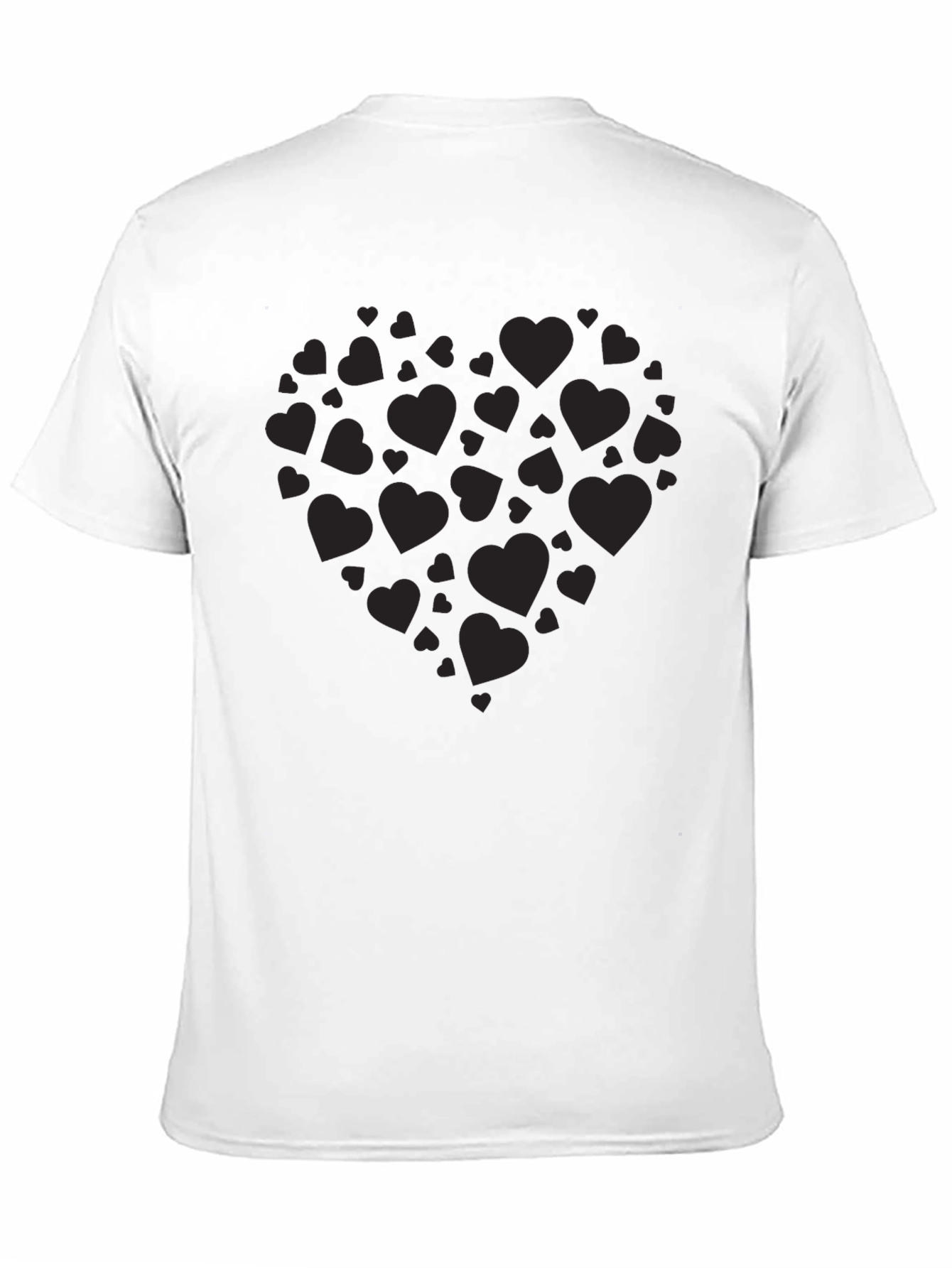 Heart Print Crew Neck T-Shirt