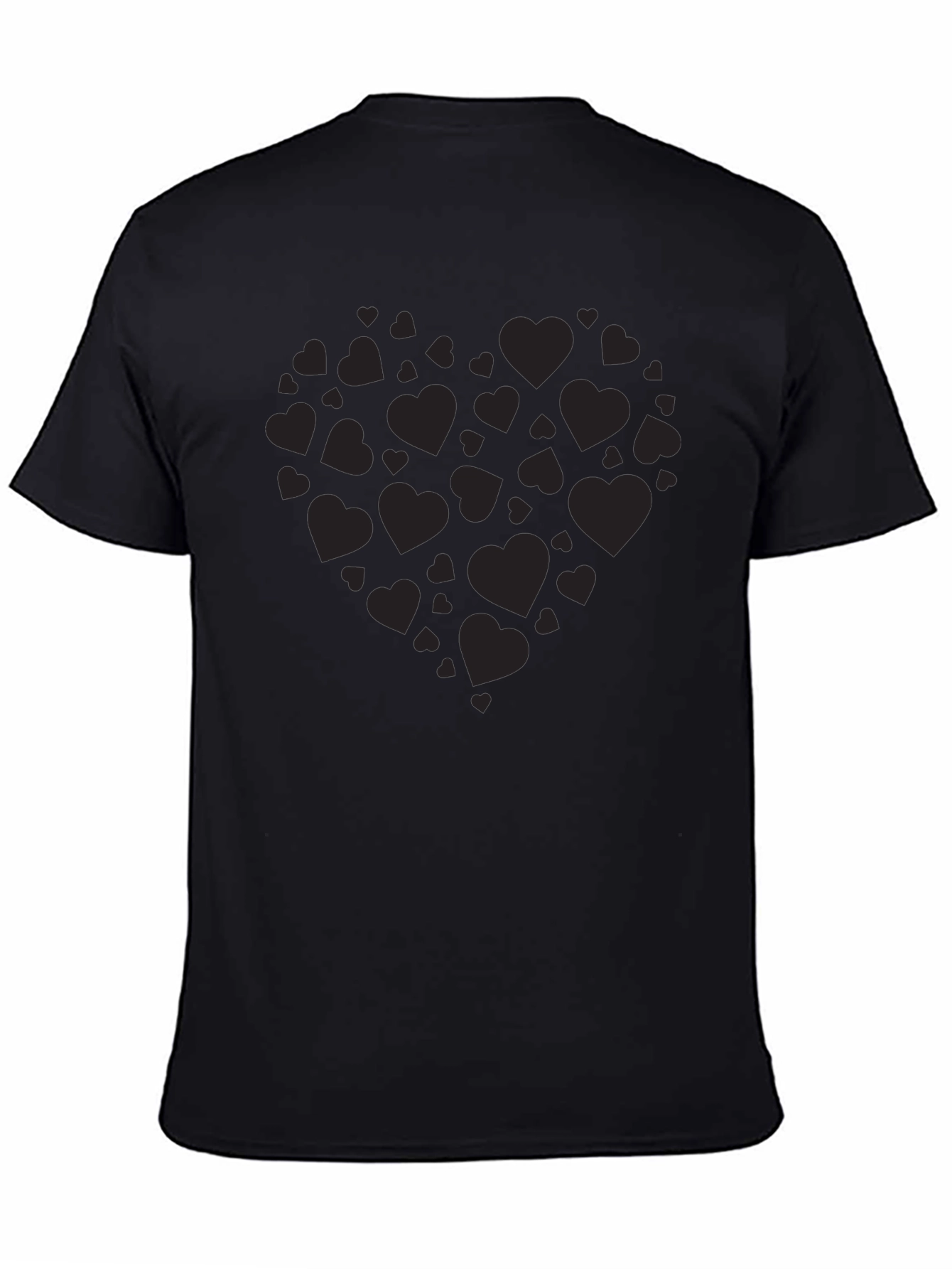 Heart Print Crew Neck T-Shirt