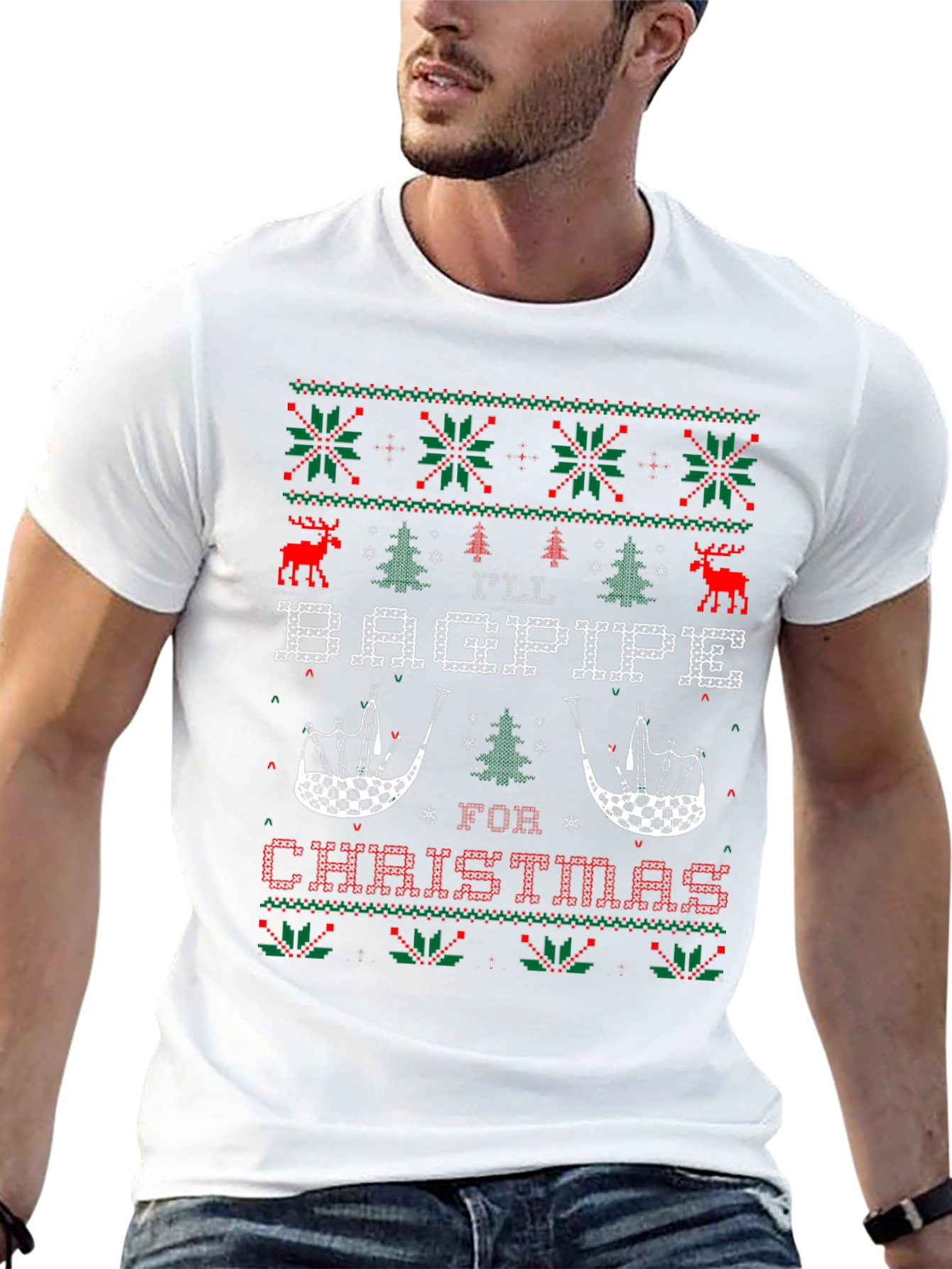 Ill Bagpipe for Christmas Holiday T-Shirt