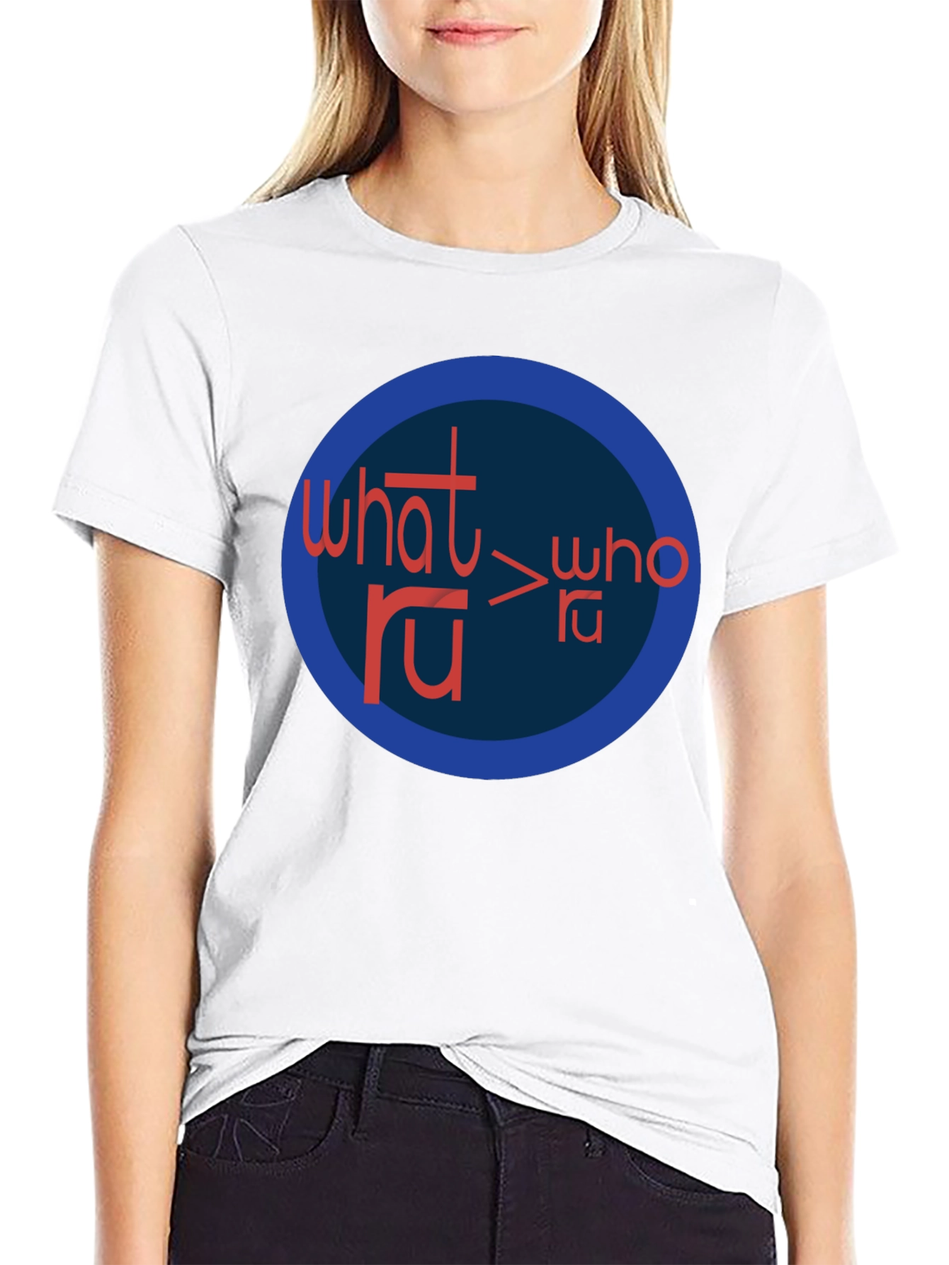 What RU > Who RU Graphic Tee - Black