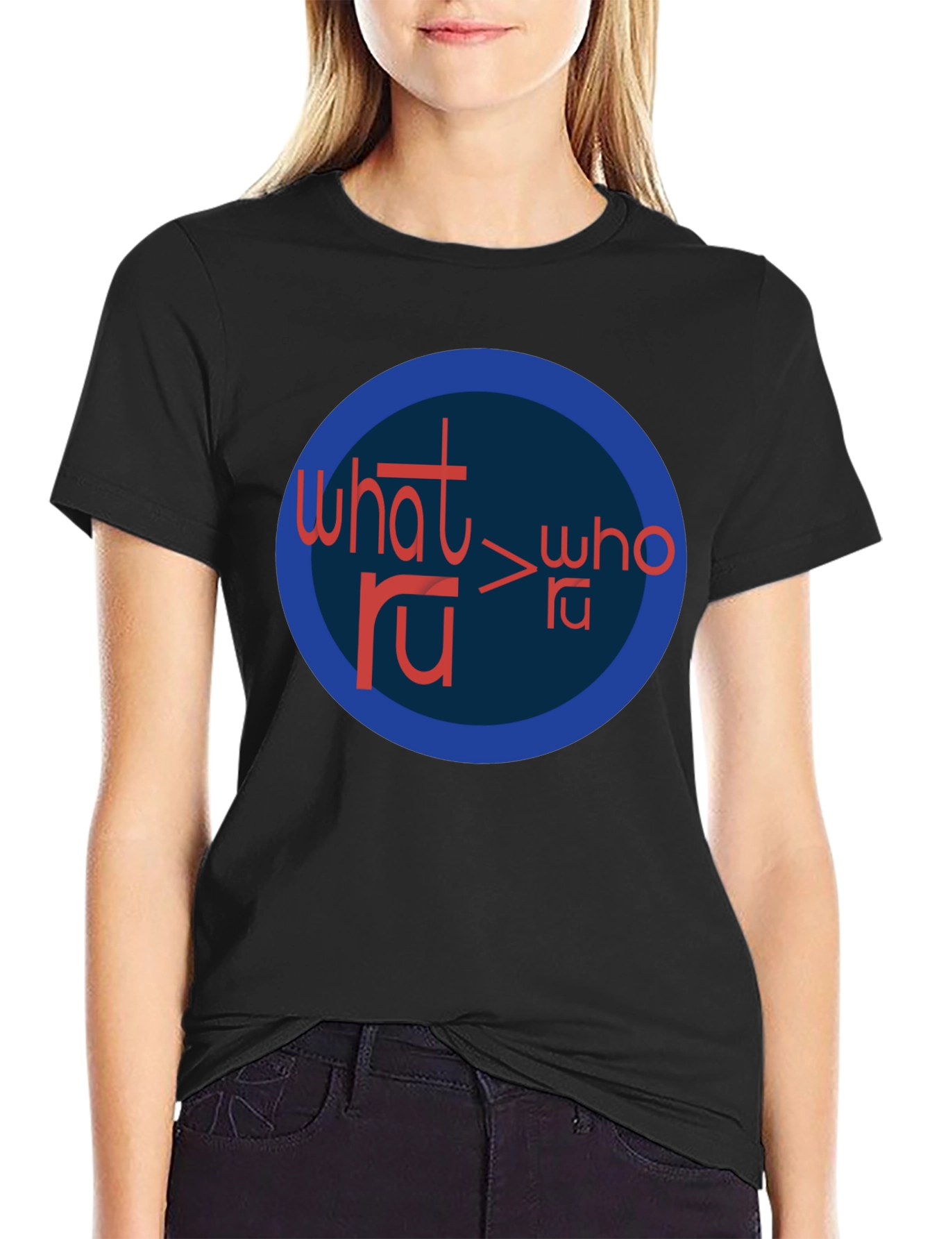 What RU > Who RU Graphic Tee - Black