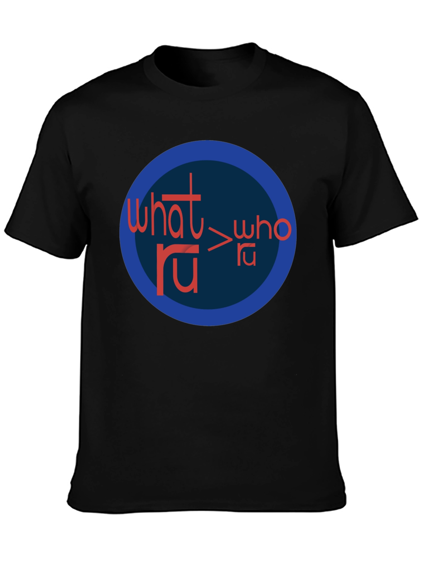What RU > Who RU Graphic Tee - Black