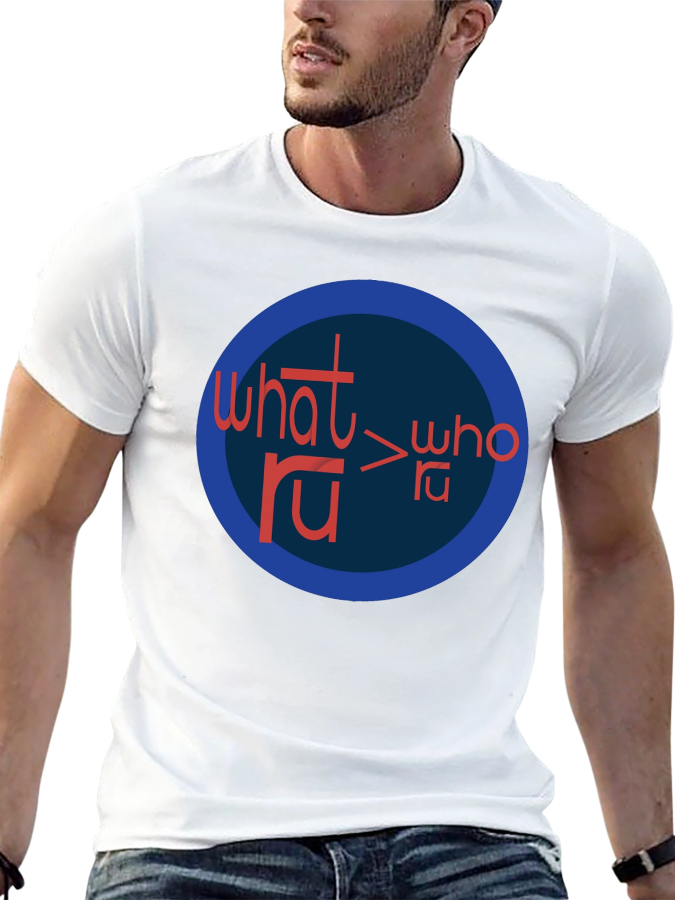 What RU > Who RU Graphic Tee - Black