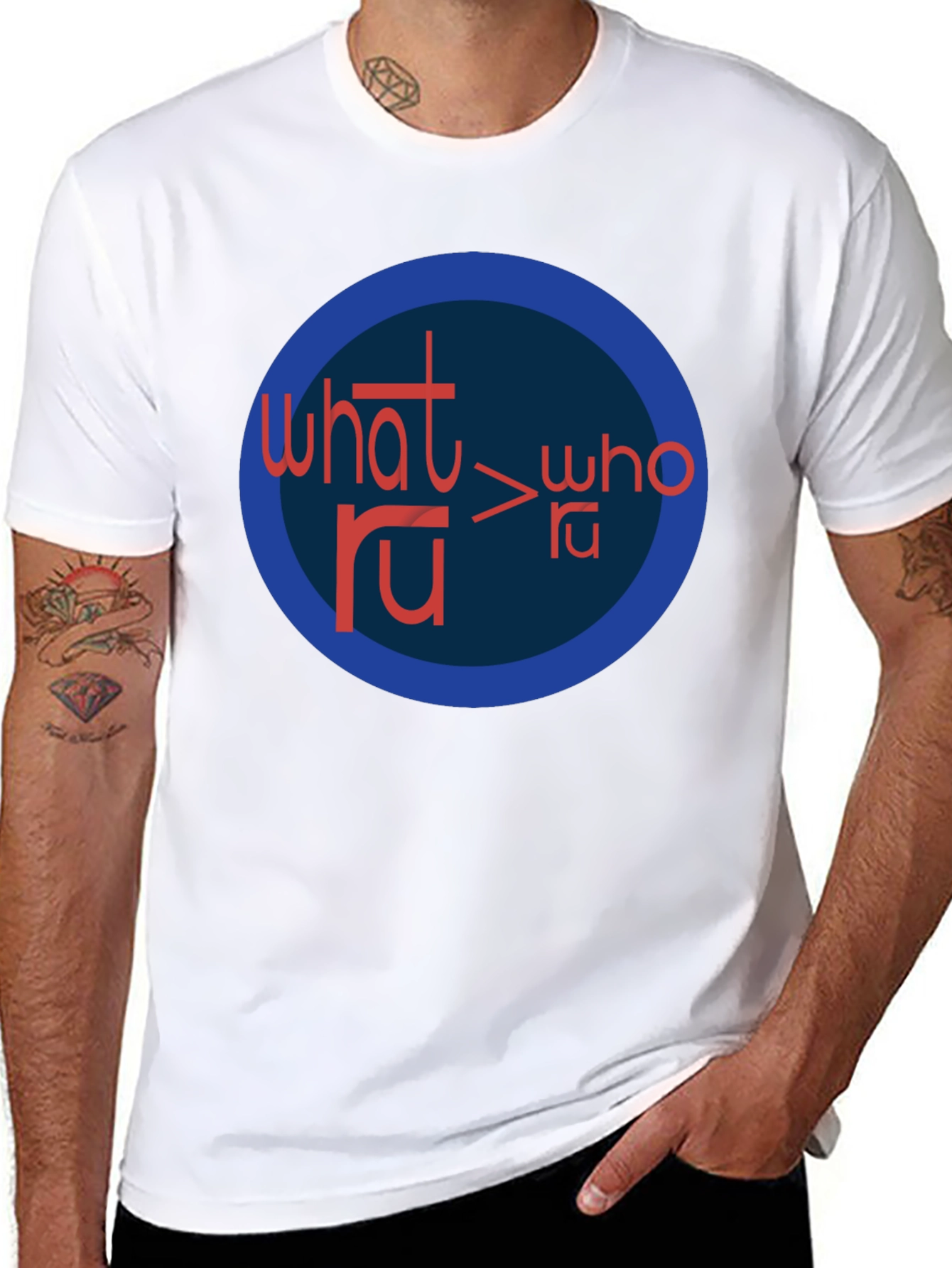 What RU > Who RU Graphic Tee - Black