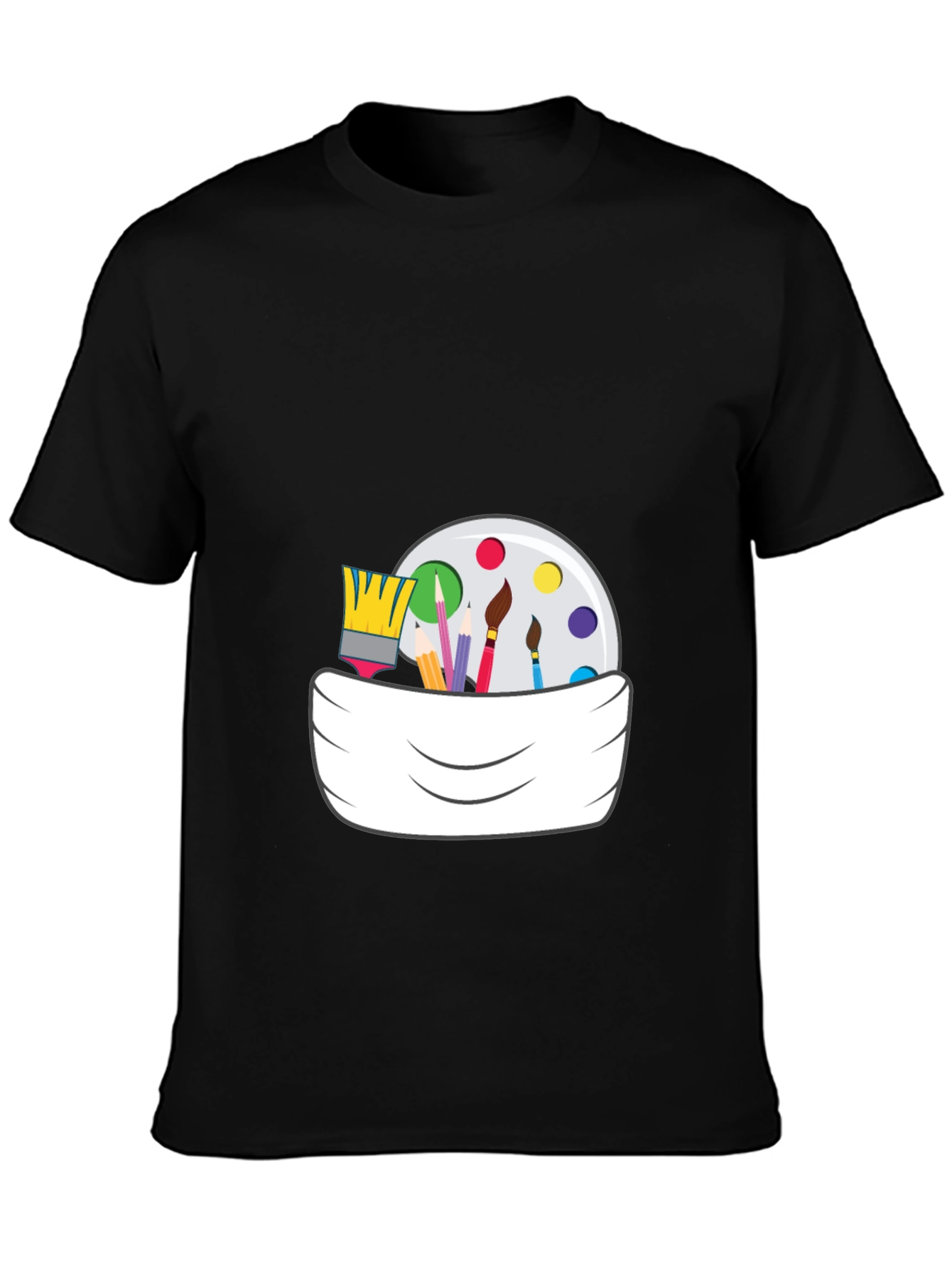 Painters Palette Graphic Tee - Artsy Black T-Shirt