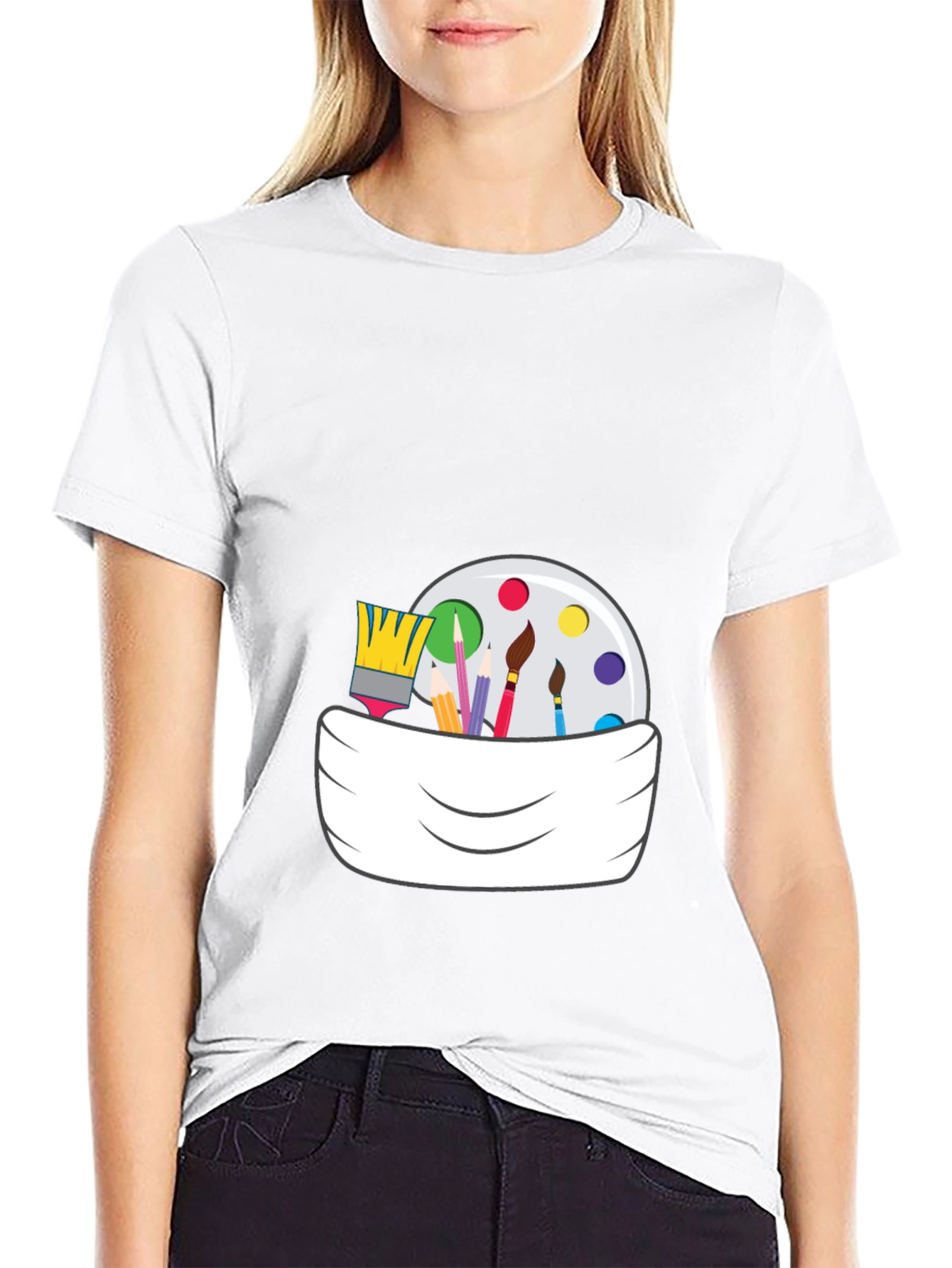 Painters Palette Graphic Tee - Artsy Black T-Shirt