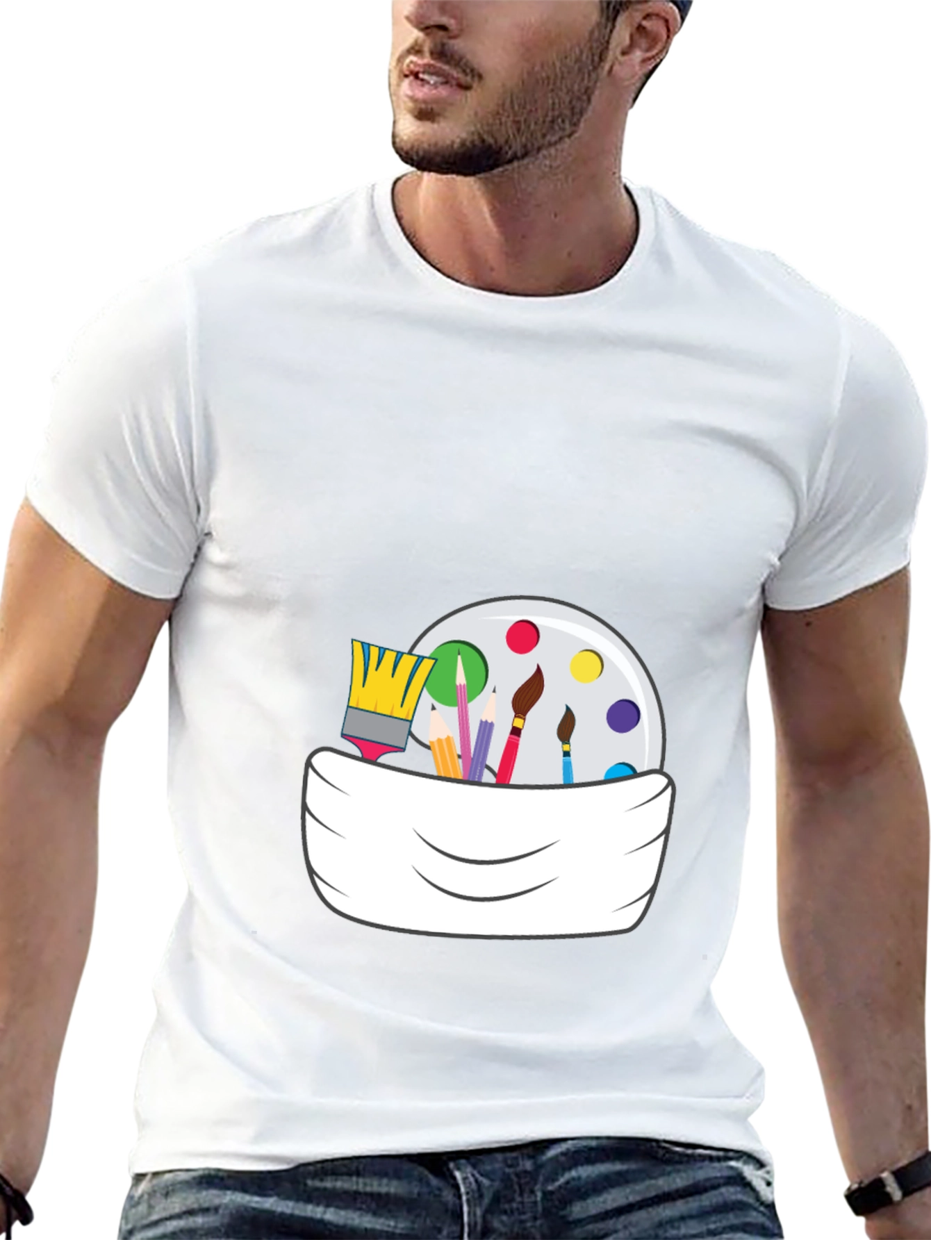 Painters Palette Graphic Tee - Artsy Black T-Shirt
