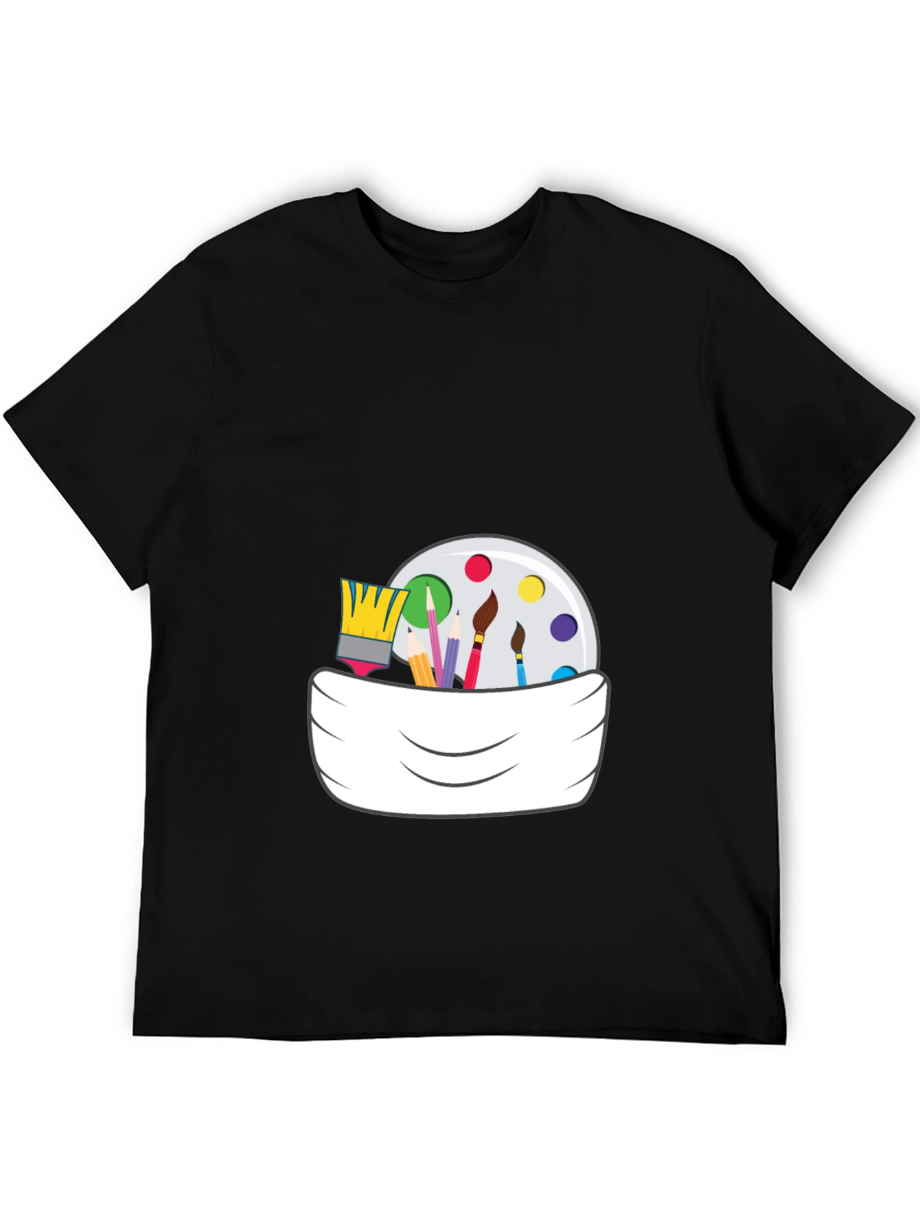 Painters Palette Graphic Tee - Artsy Black T-Shirt