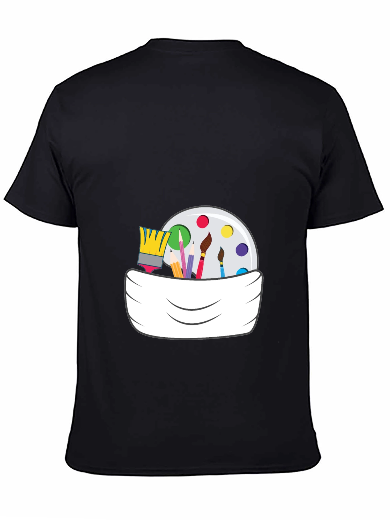 Painters Palette Graphic Tee - Artsy Black T-Shirt