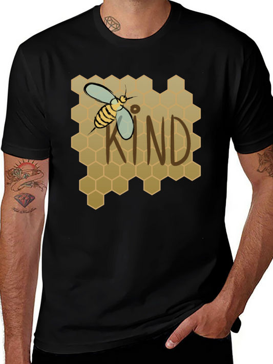Bee Kind T-Shirt - Honeycomb Design