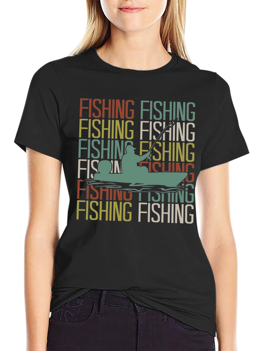 Fishing Retro Graphic T-Shirt