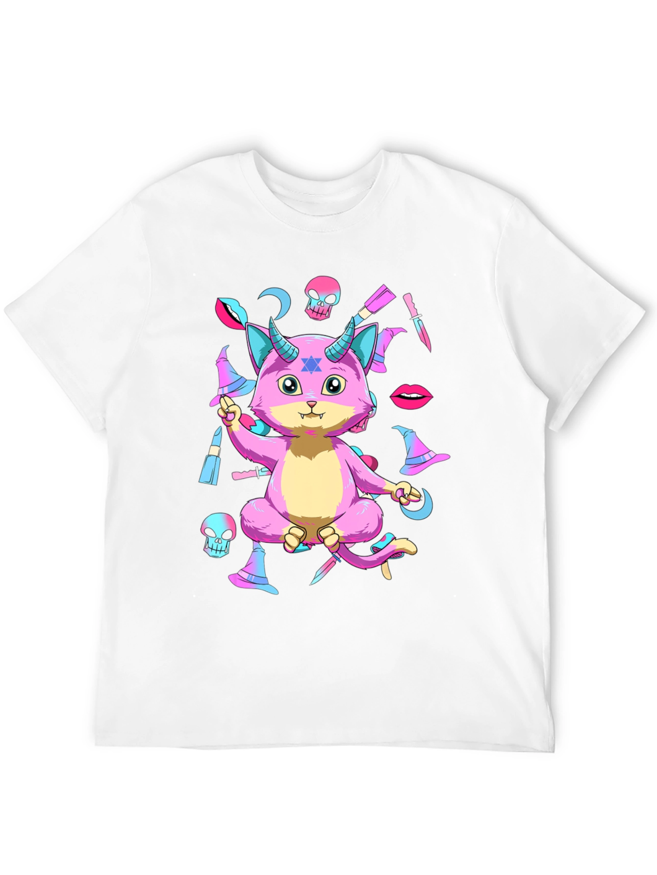 Pastel Goth Satanic Cat T-Shirt