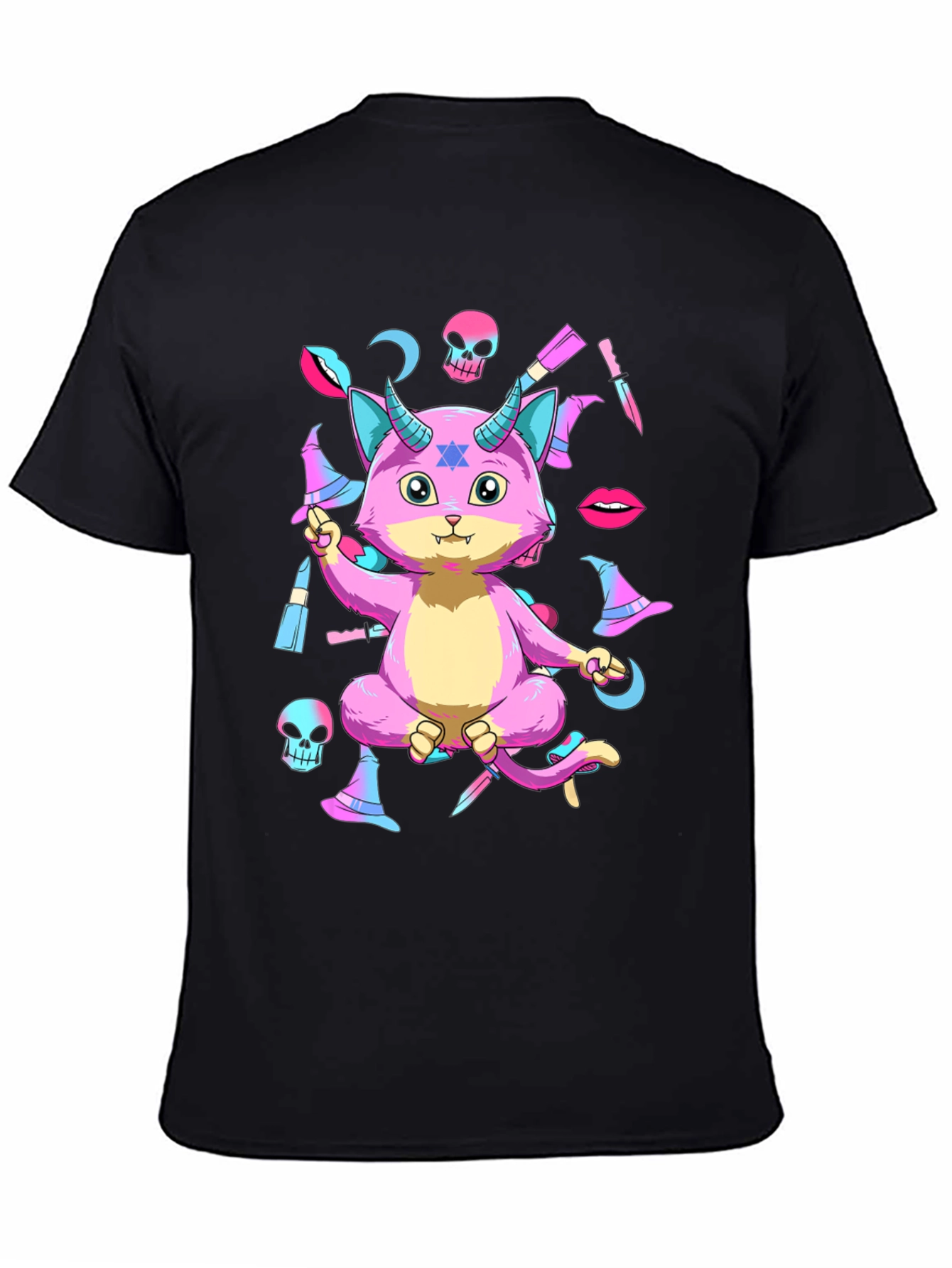 Pastel Goth Satanic Cat T-Shirt