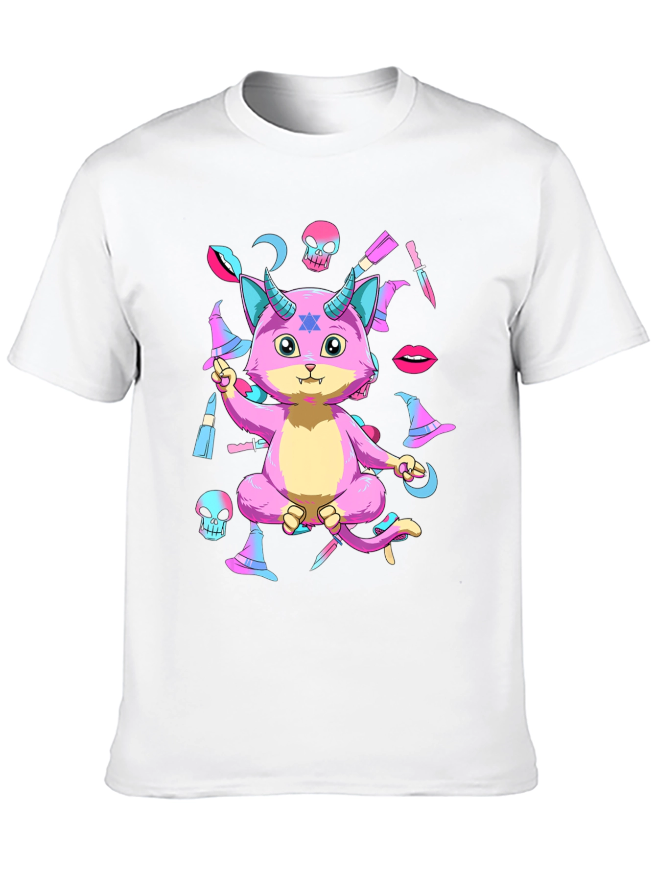 Pastel Goth Satanic Cat T-Shirt