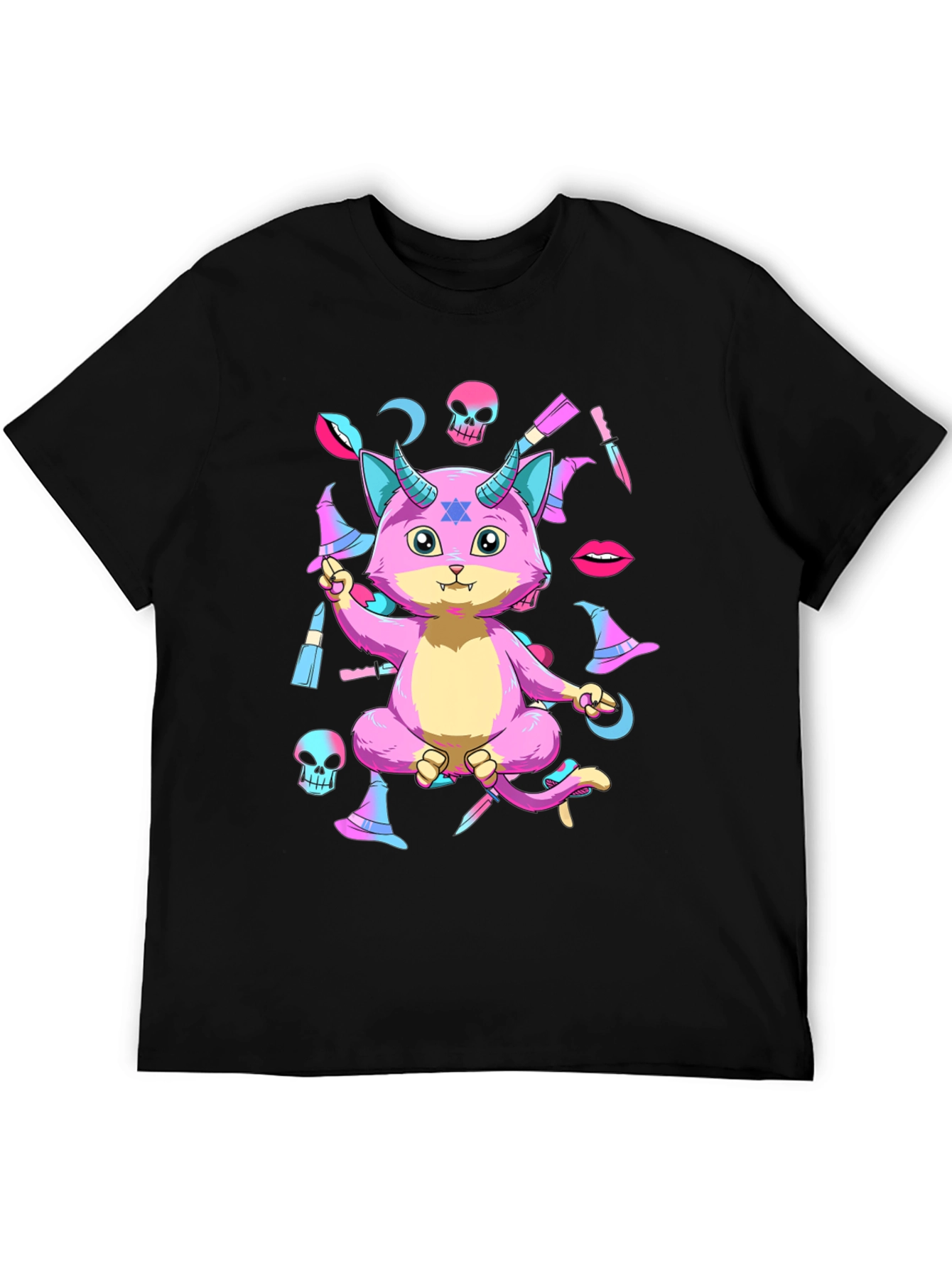 Pastel Goth Satanic Cat T-Shirt