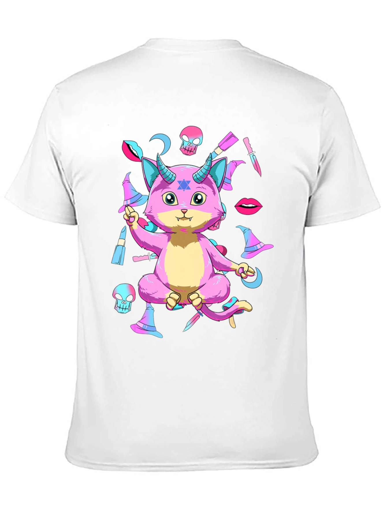 Pastel Goth Satanic Cat T-Shirt