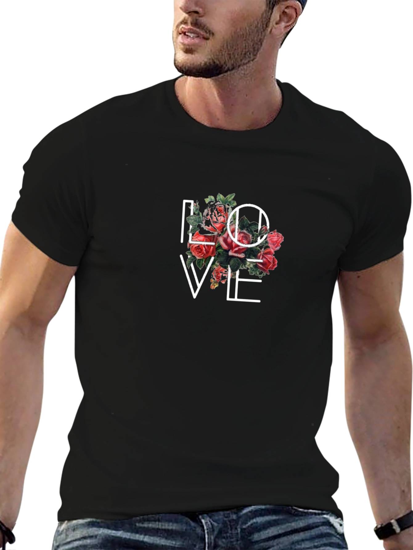 Floral Love T-Shirt - Romantic Graphic Tee