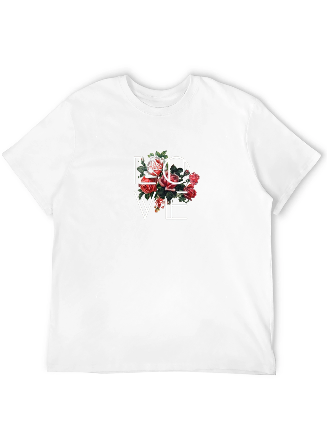 Floral Love T-Shirt - Romantic Graphic Tee