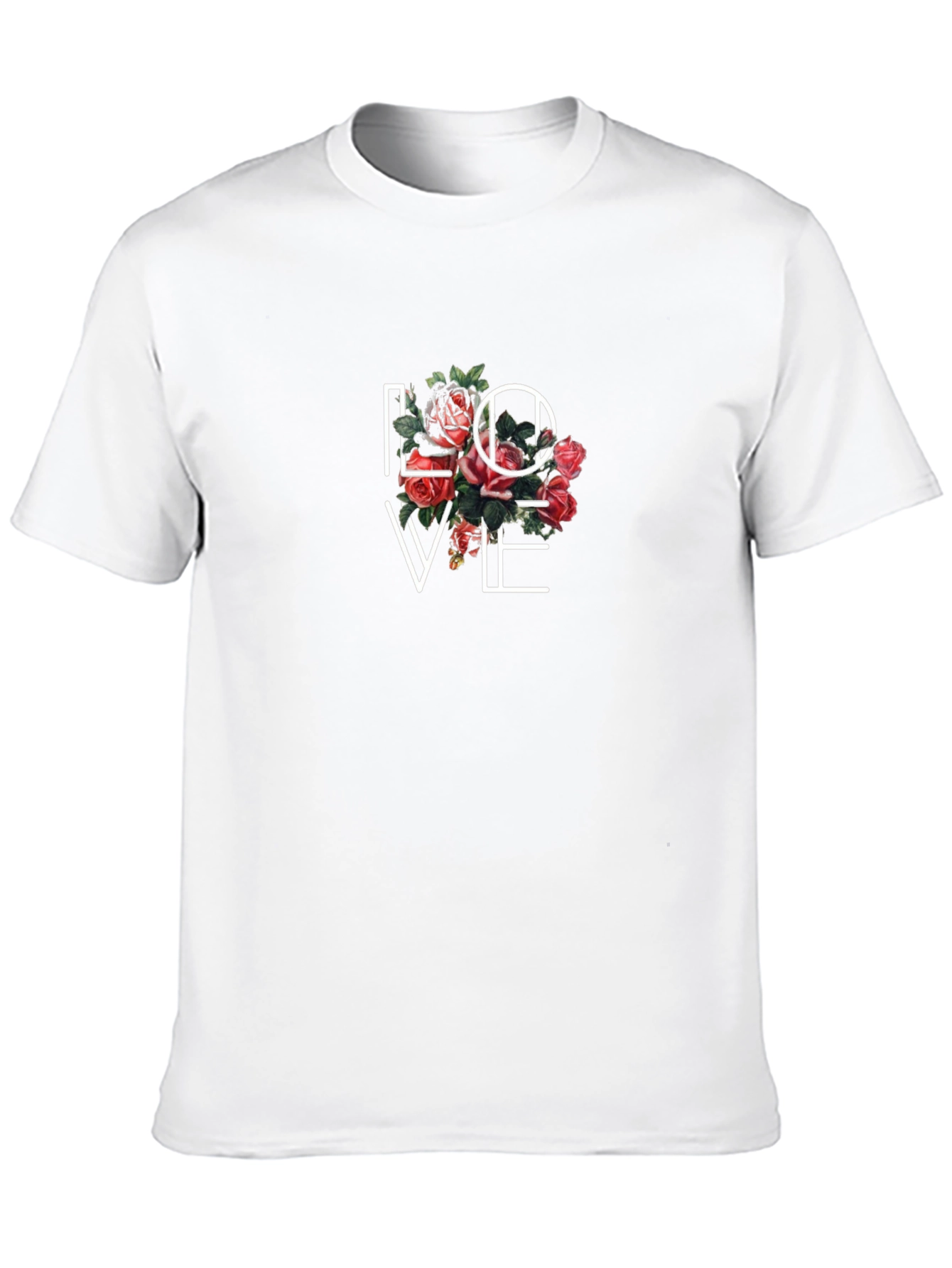 Floral Love T-Shirt - Romantic Graphic Tee