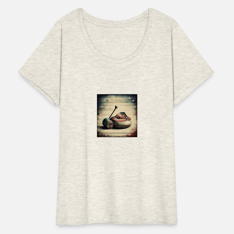 USA Curling Athlete Vintage Curling Stone