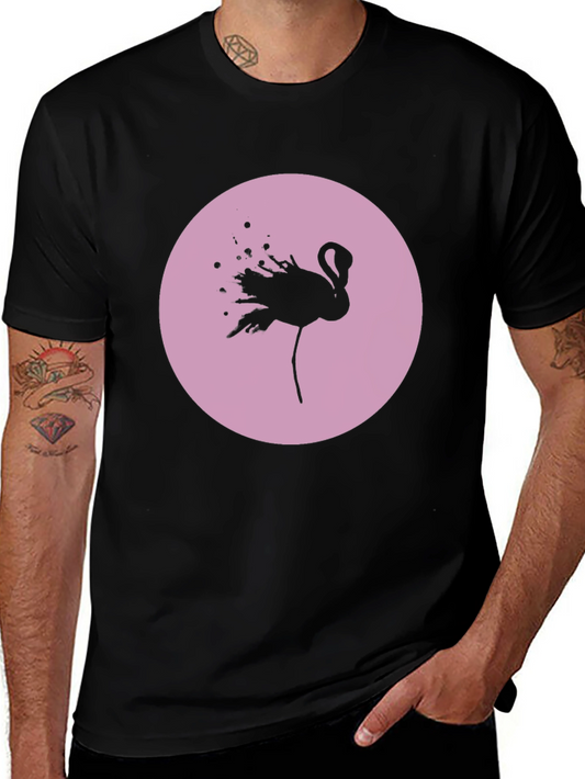 Flamingo Graphic Tee - Black