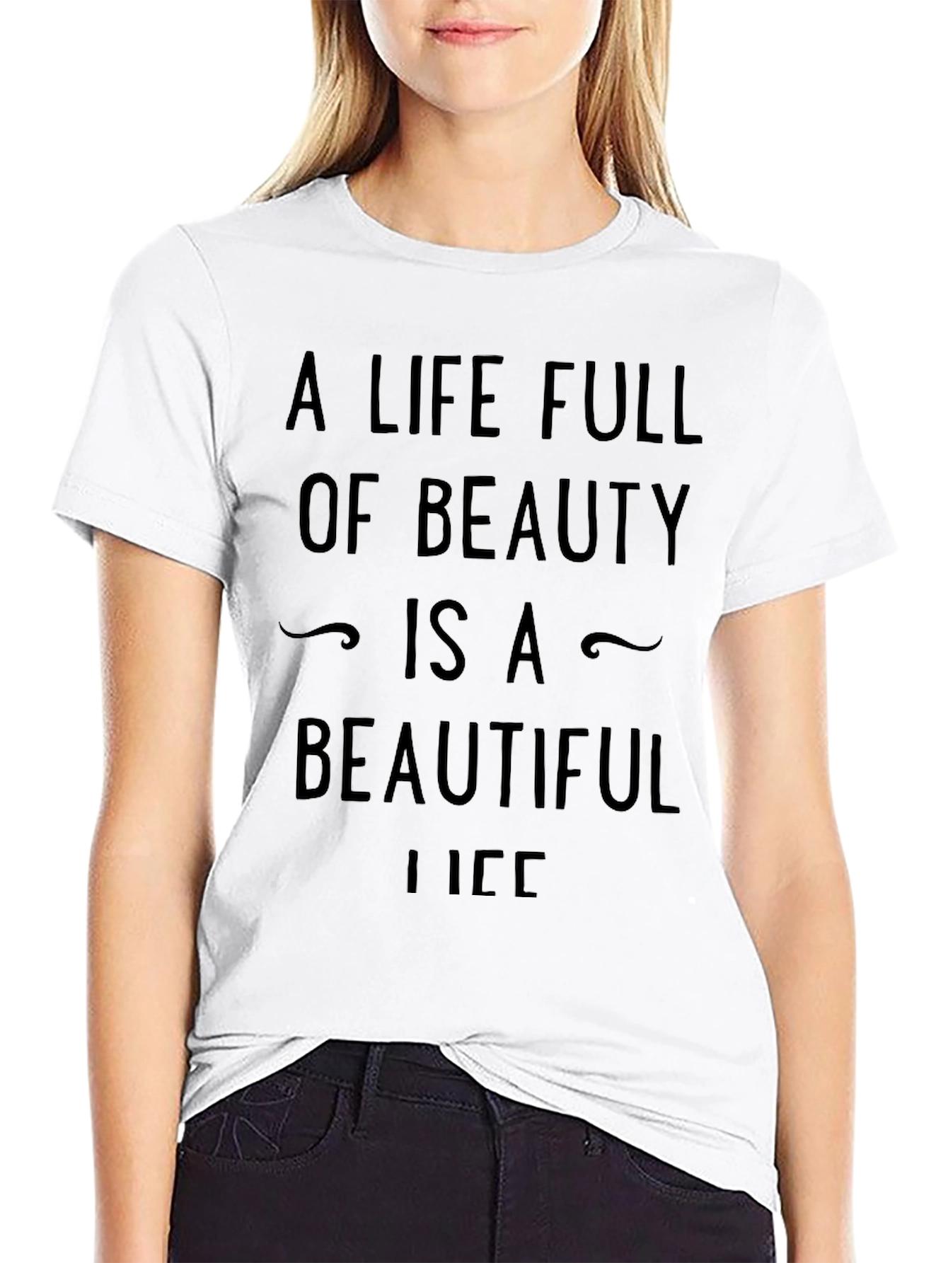 Beauty Life Black Graphic Tee