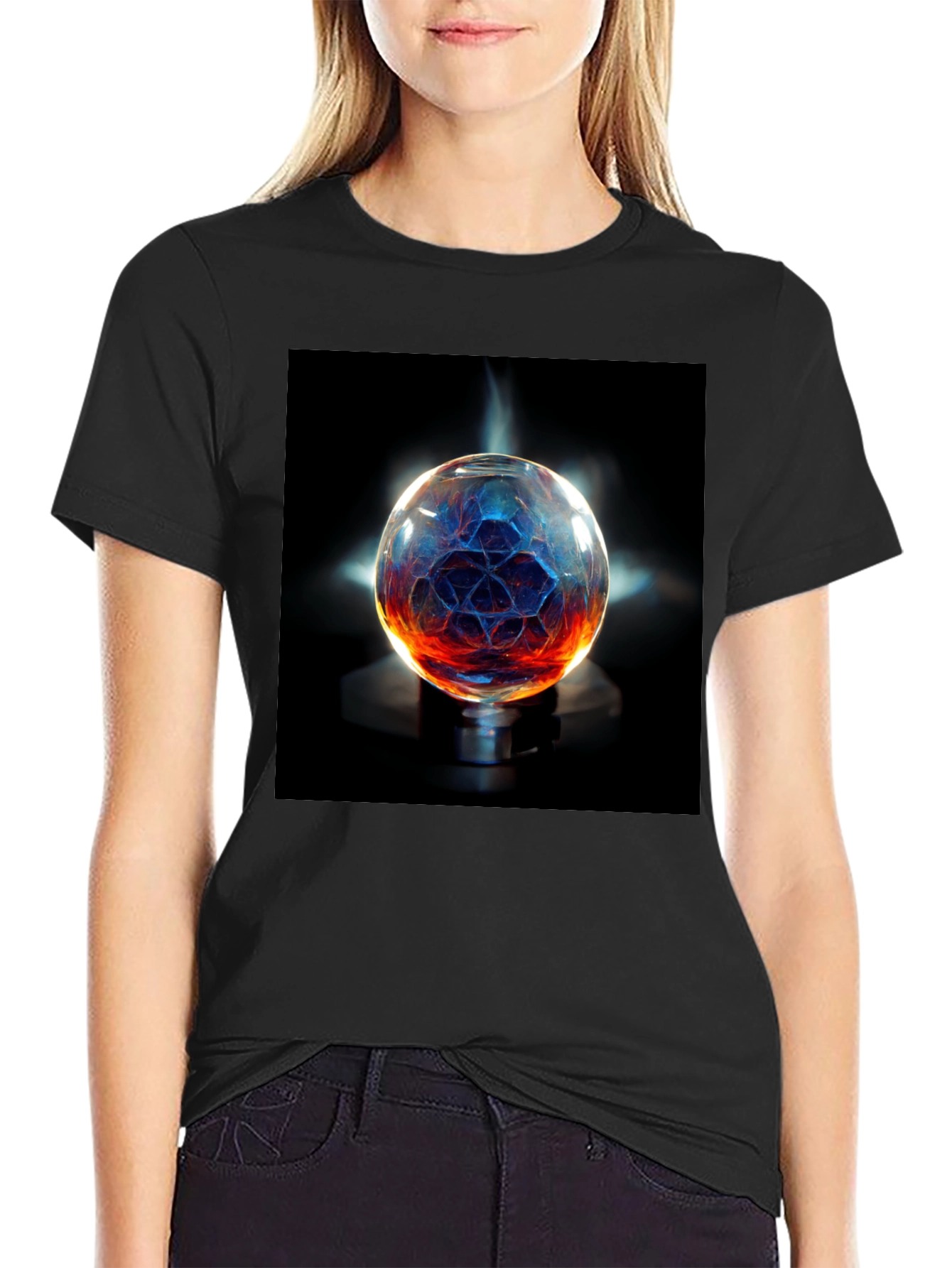 Mystic Orb Graphic T-Shirt - Unisex Black Tee