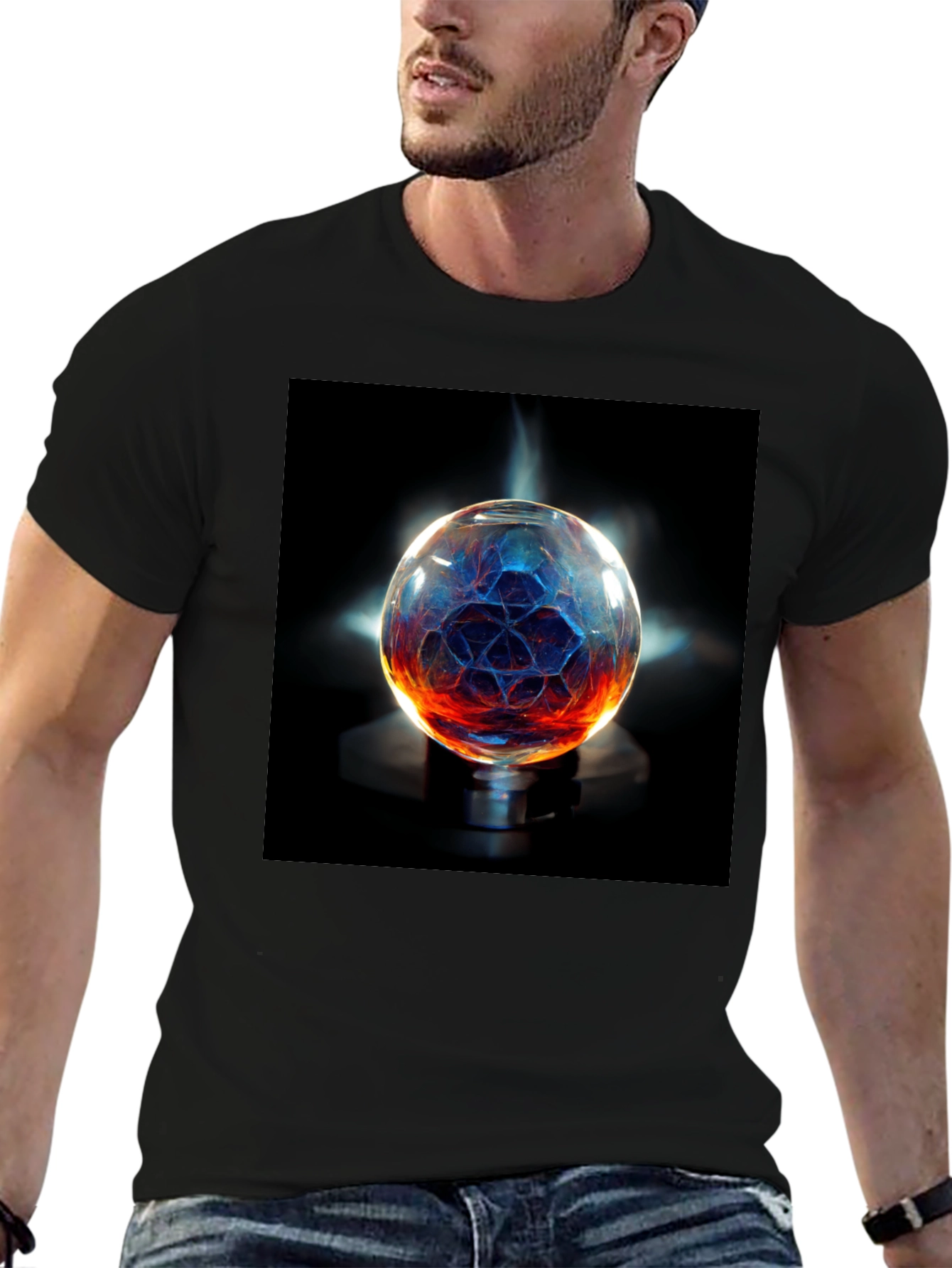 Mystic Orb Graphic T-Shirt - Unisex Black Tee