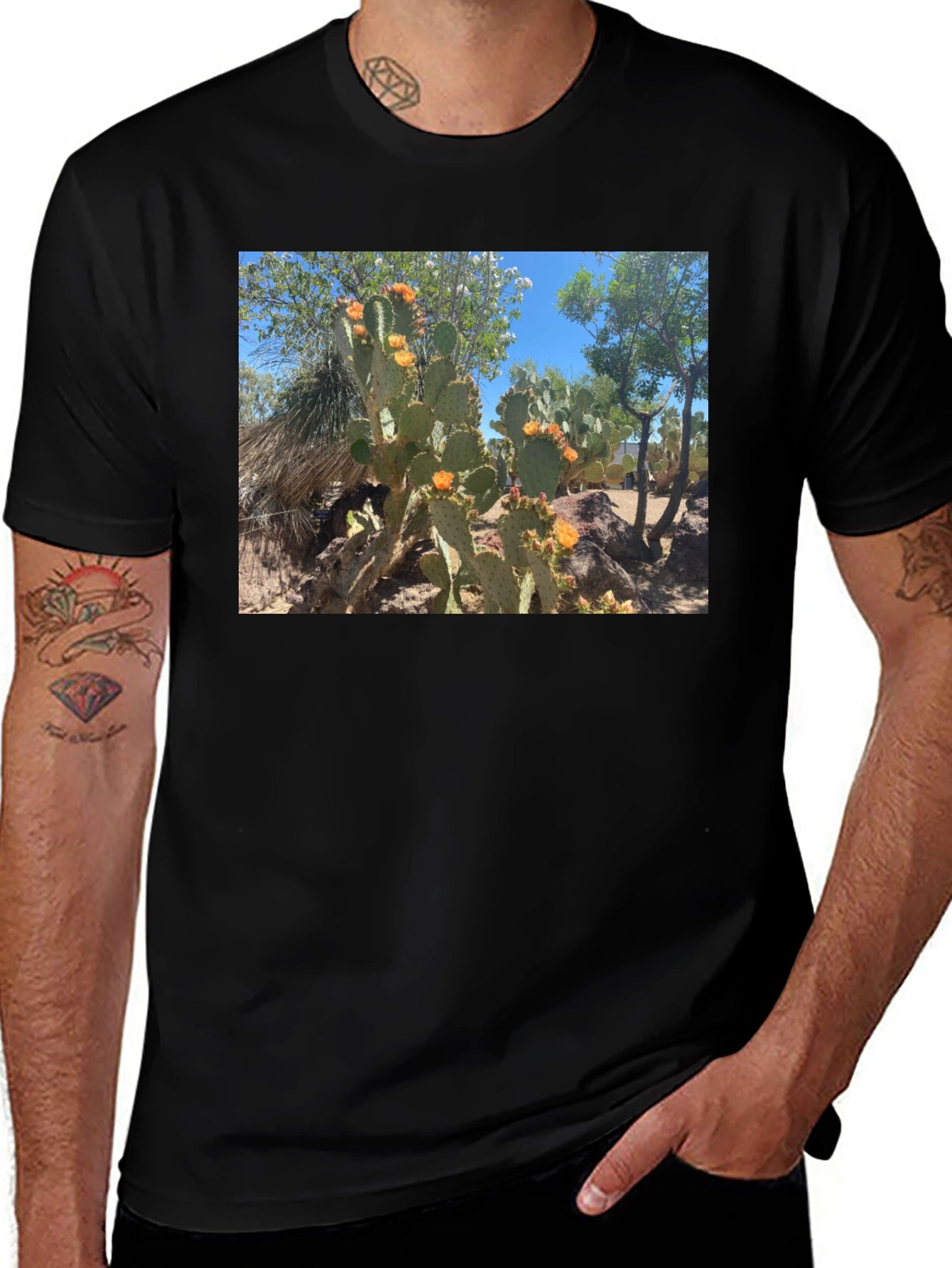 Cactus Graphic T-Shirt - Desert Bloom Tee