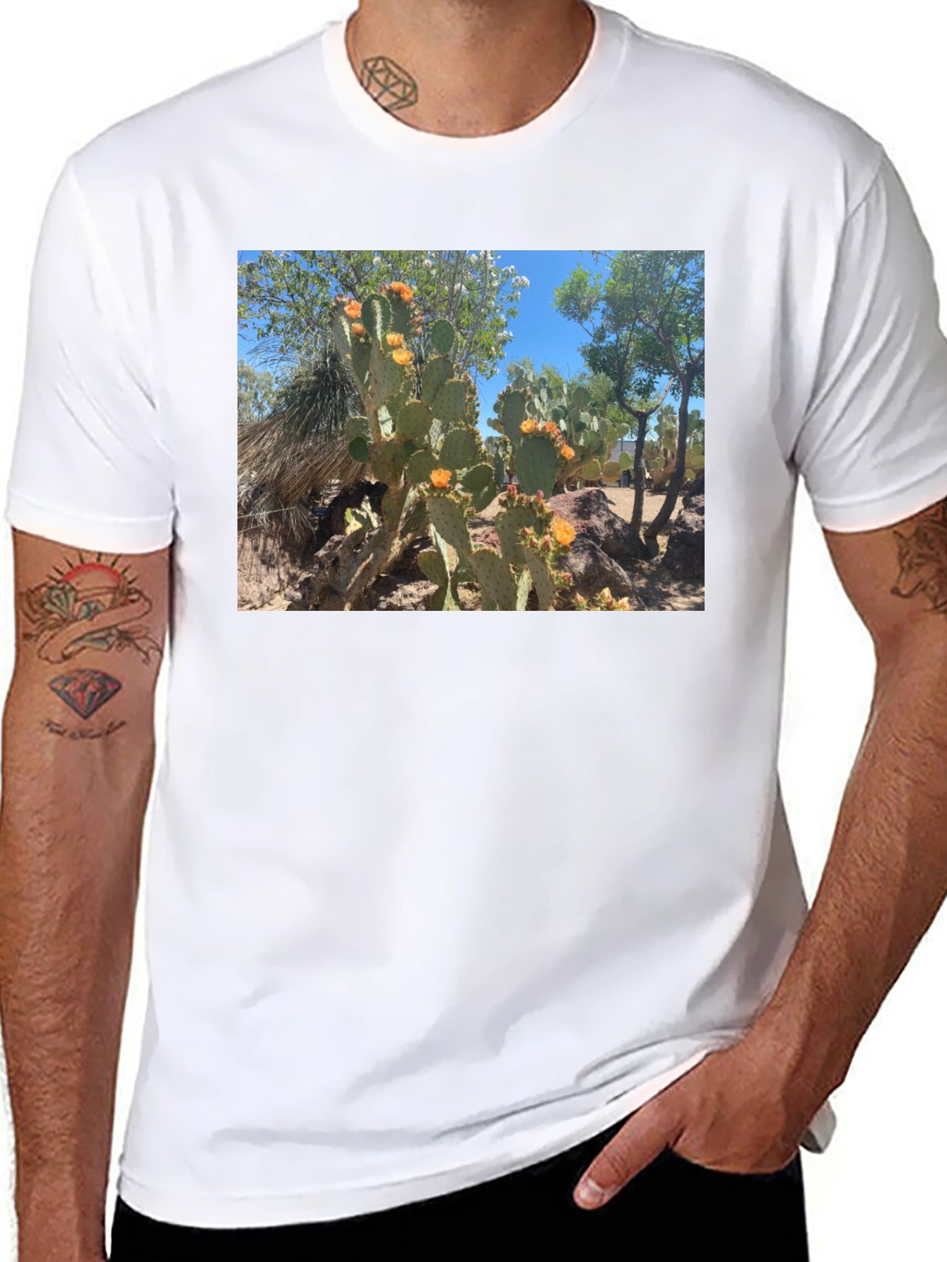 Cactus Graphic T-Shirt - Desert Bloom Tee