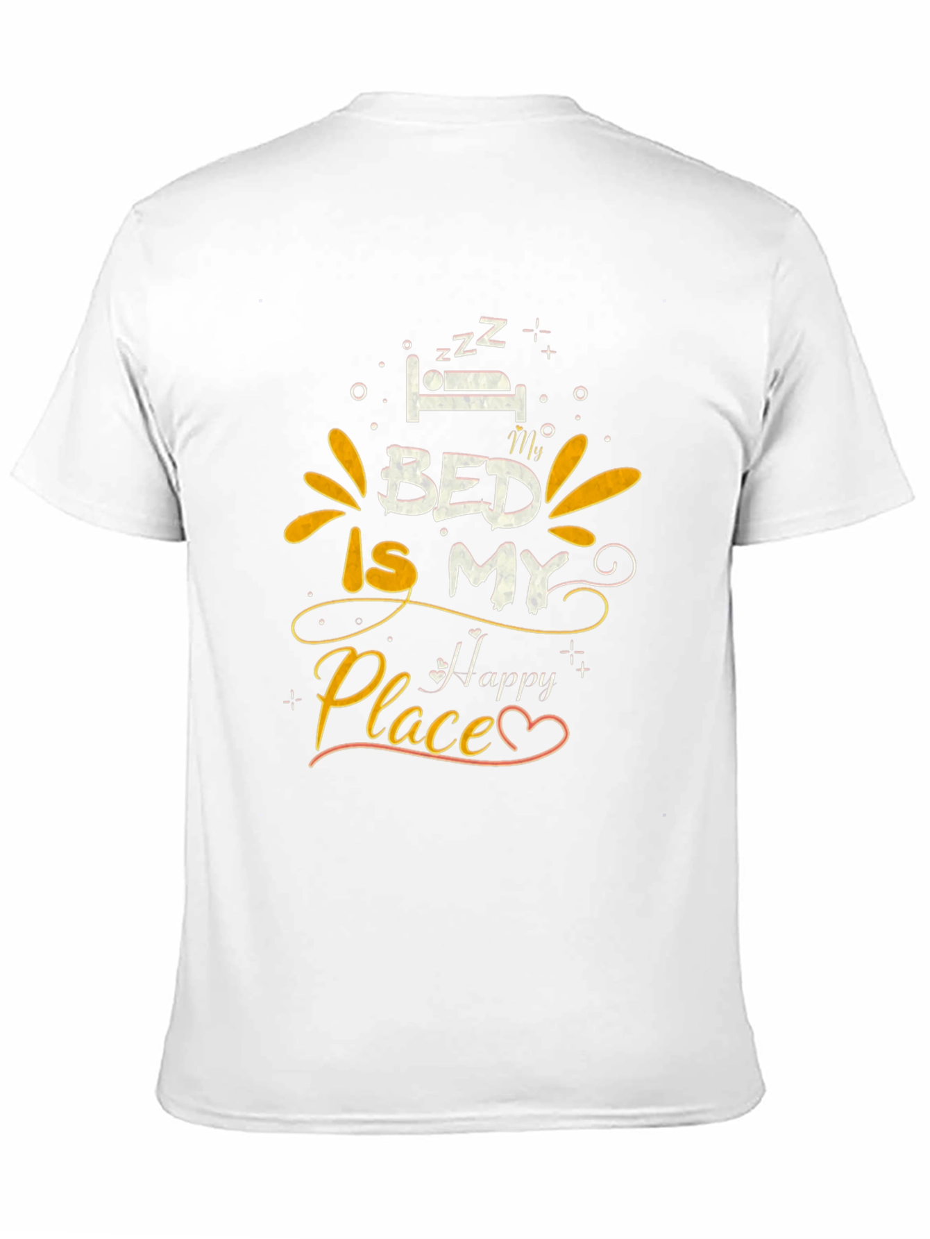 Bed Is My Happy Place Graphic Tee - Black