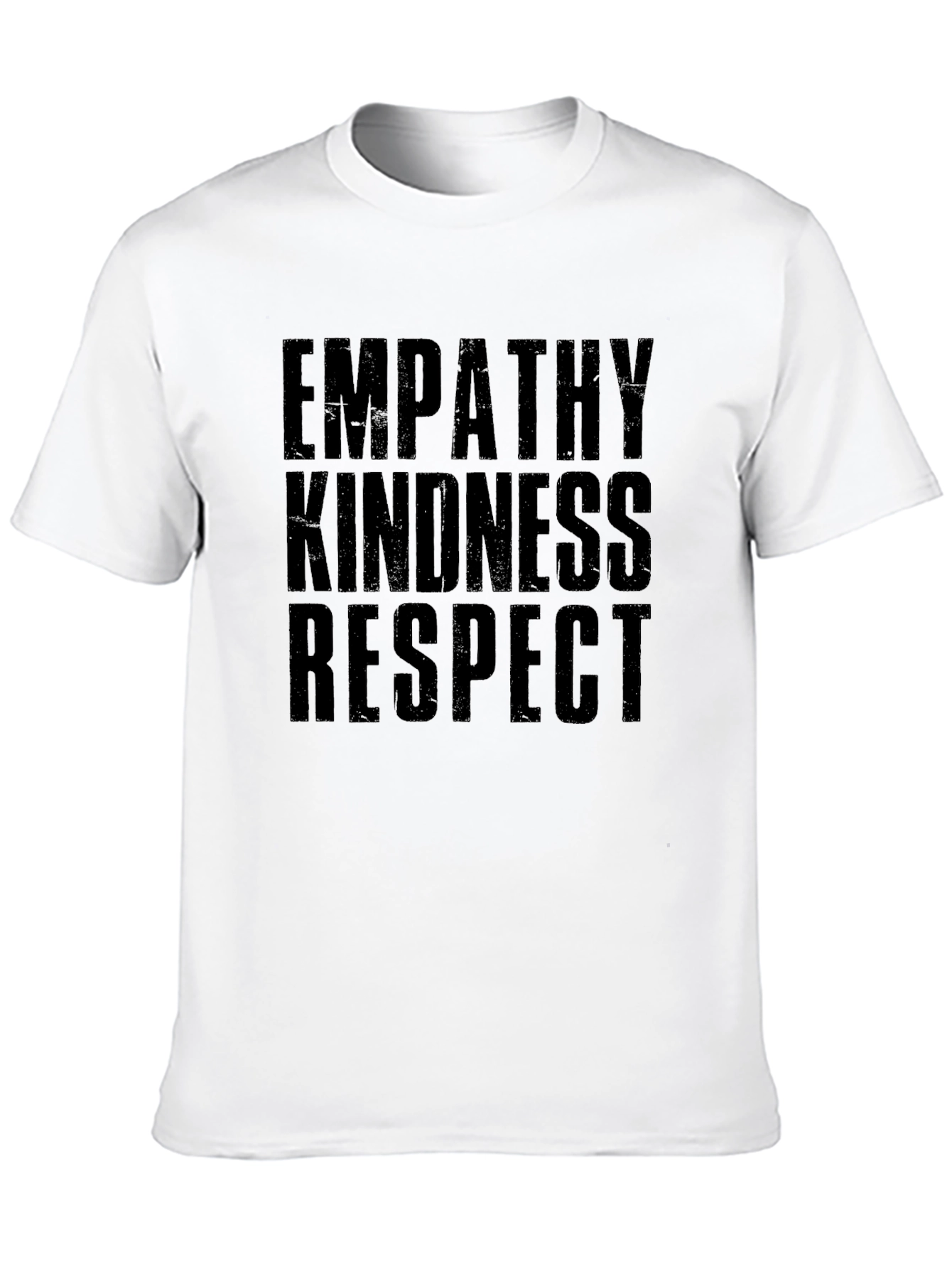 Empathy Kindness Respect Black Graphic T-Shirt
