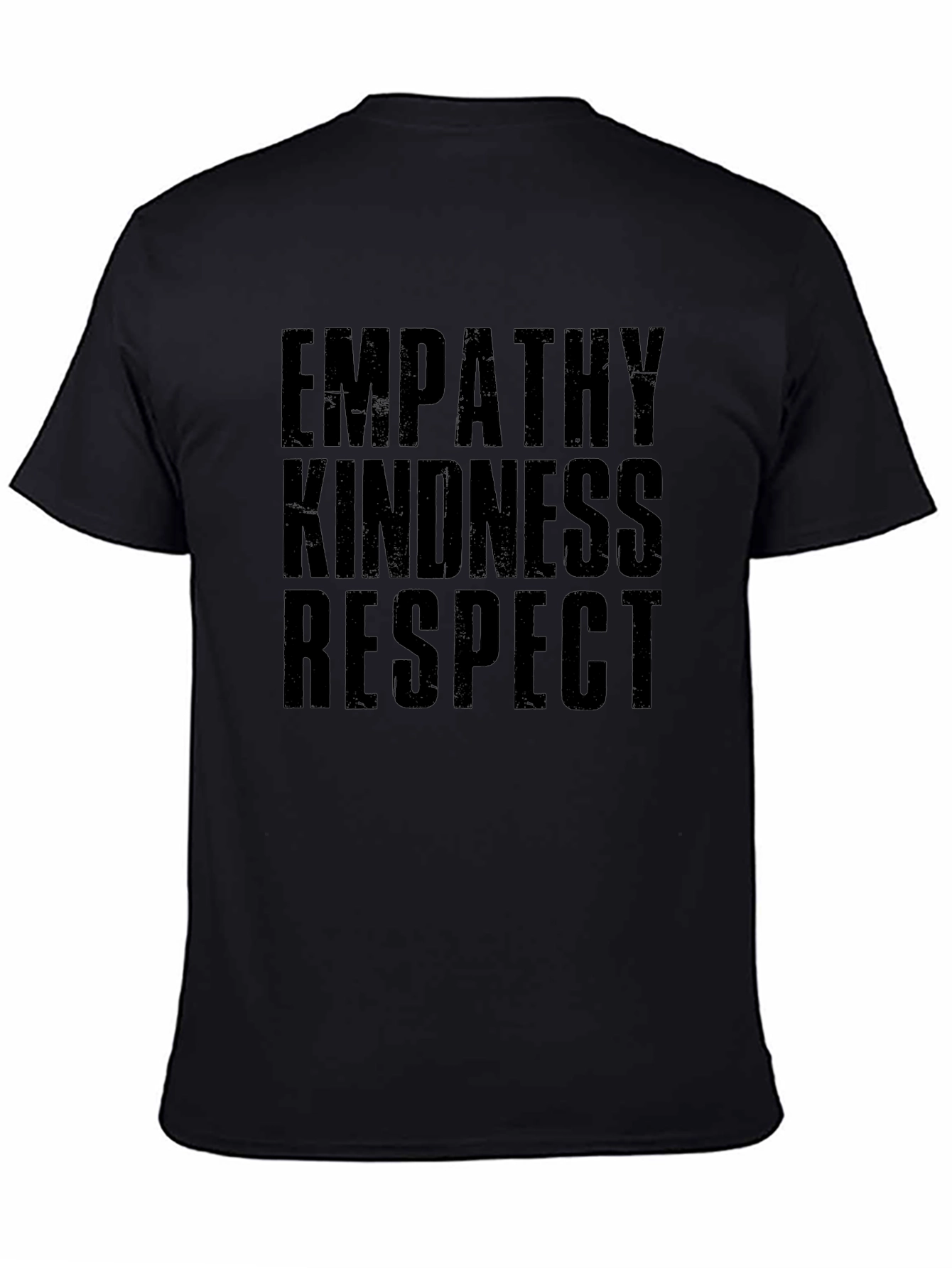 Empathy Kindness Respect Black Graphic T-Shirt