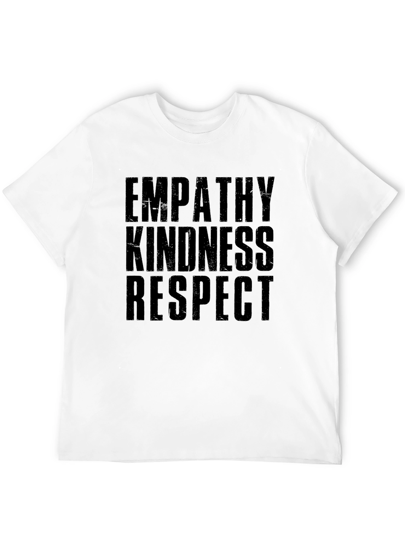 Empathy Kindness Respect Black Graphic T-Shirt