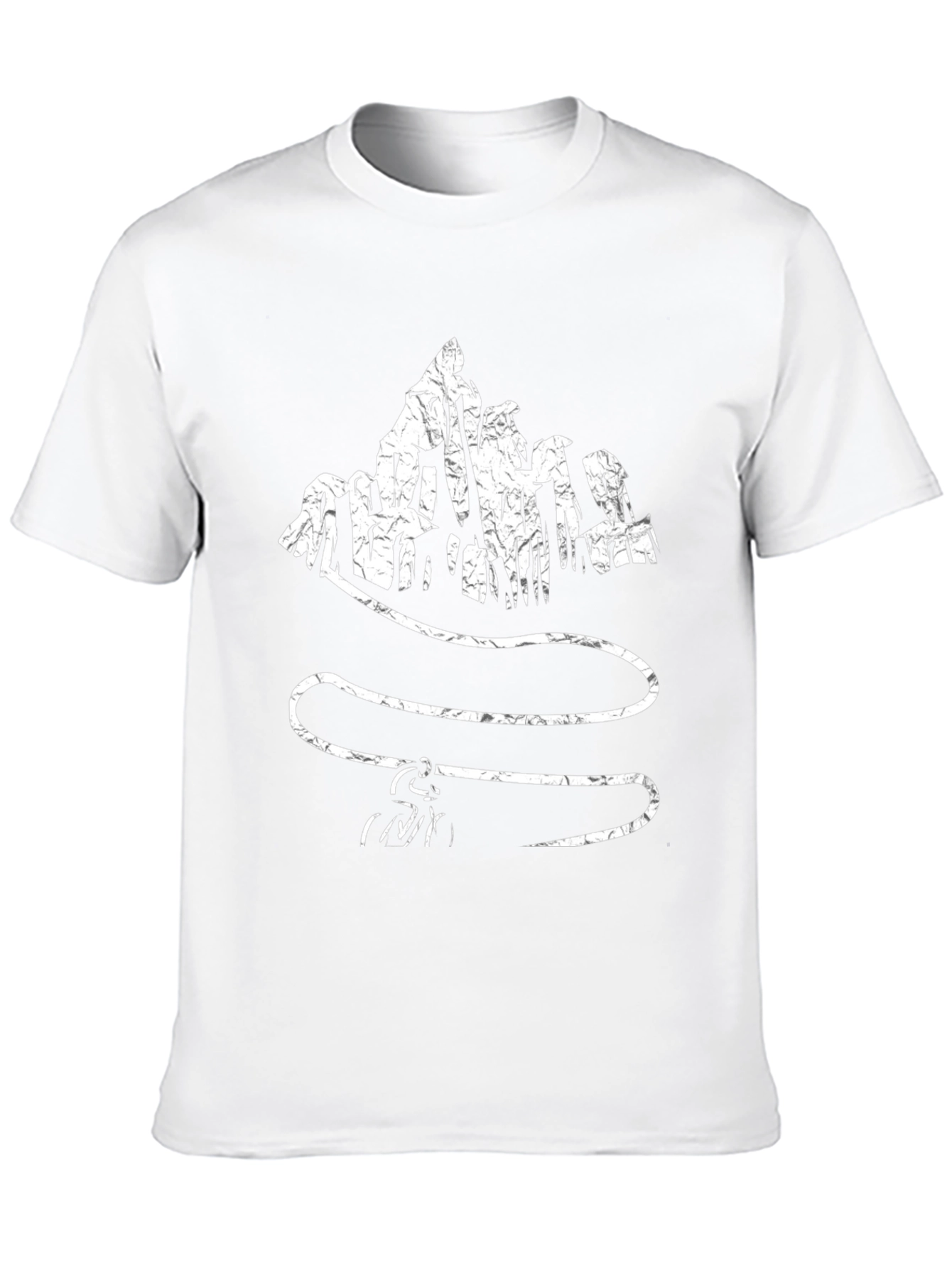 Abstract Mountain Climber Black T-Shirt
