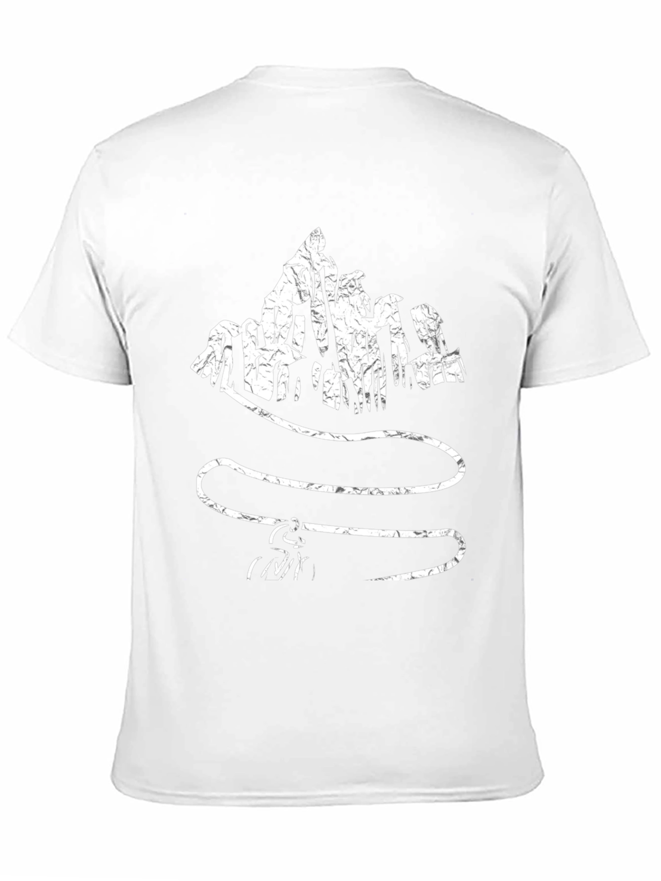 Abstract Mountain Climber Black T-Shirt