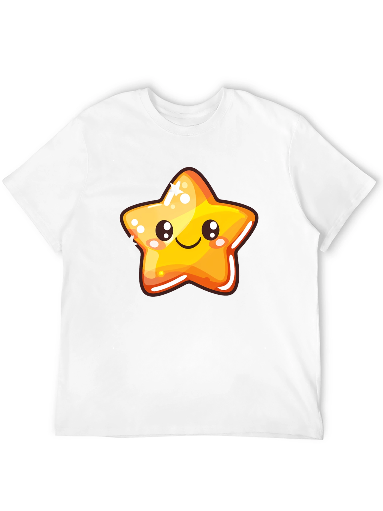 Cute Cartoon Star Black T-Shirt