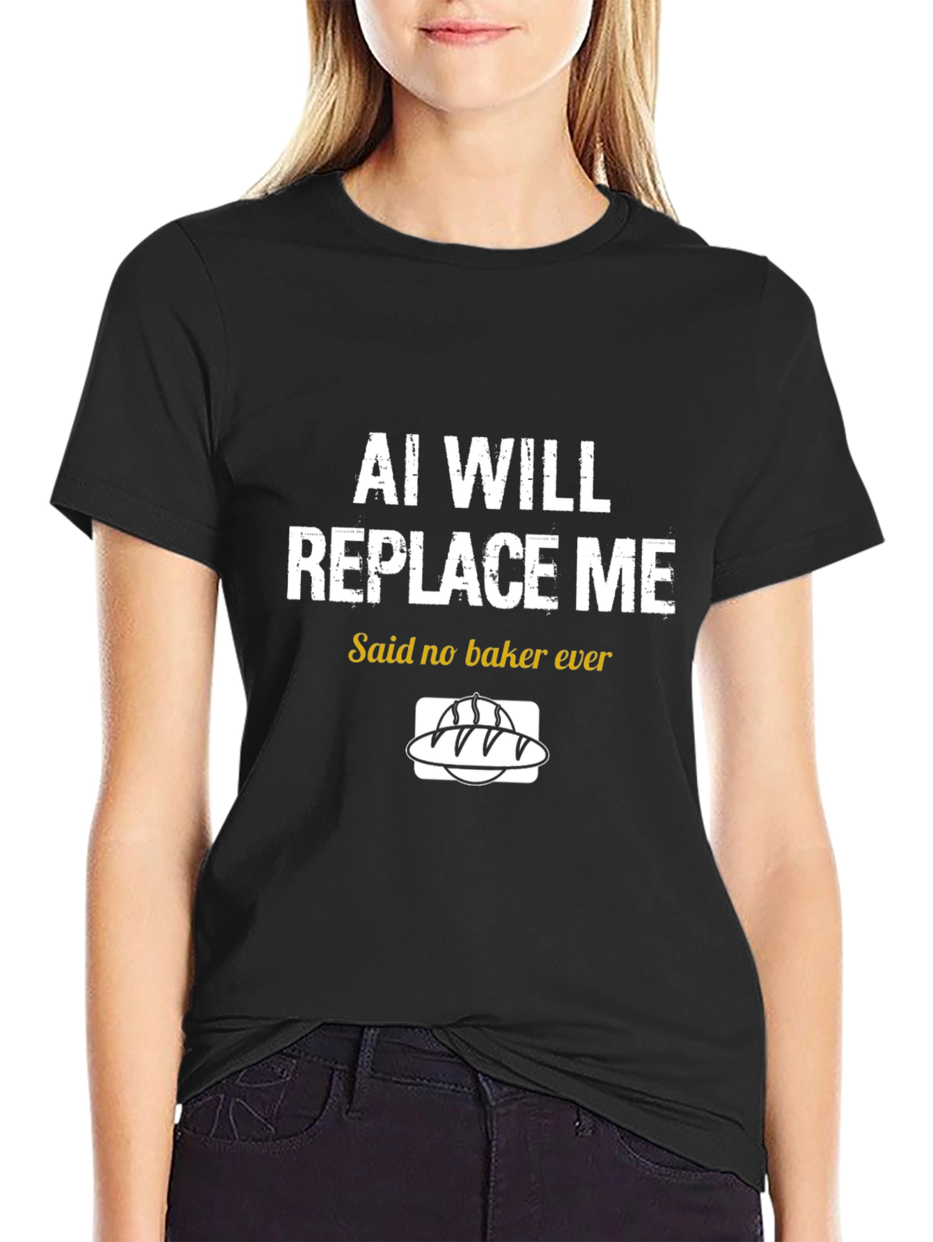 AI Wont Replace Me Baker T-Shirt