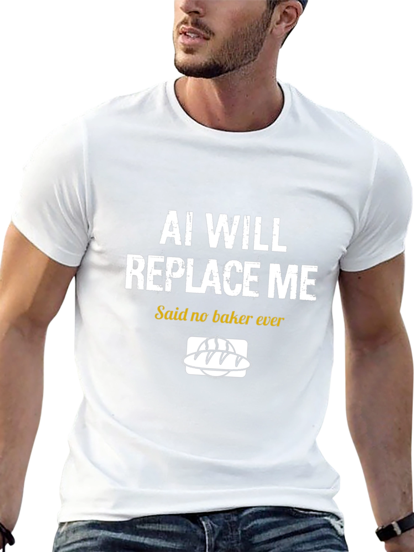 AI Wont Replace Me Baker T-Shirt