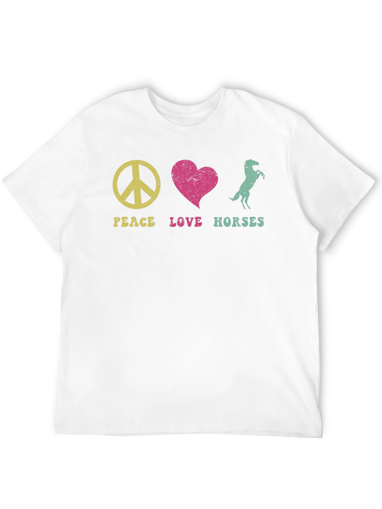 Peace Love Horses Graphic T-Shirt