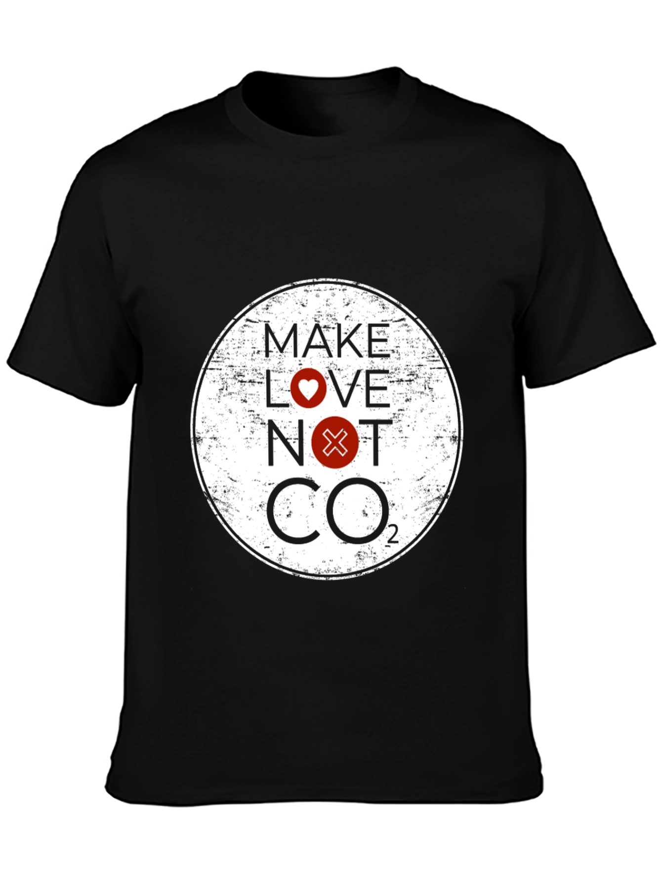 Make Love Not CO2 Graphic Tee - Black