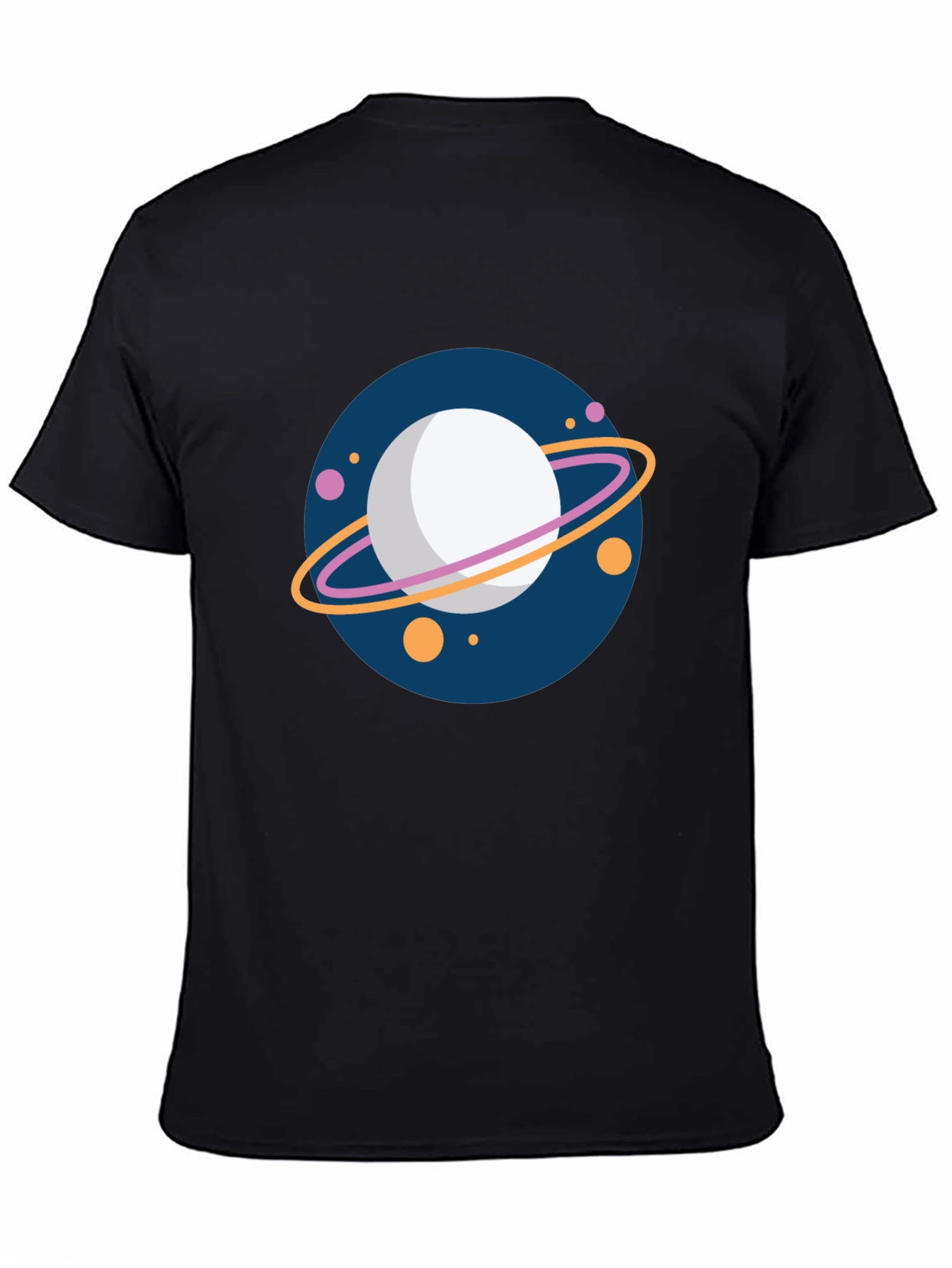 Planet Graphic Tee - Black Cotton T-Shirt