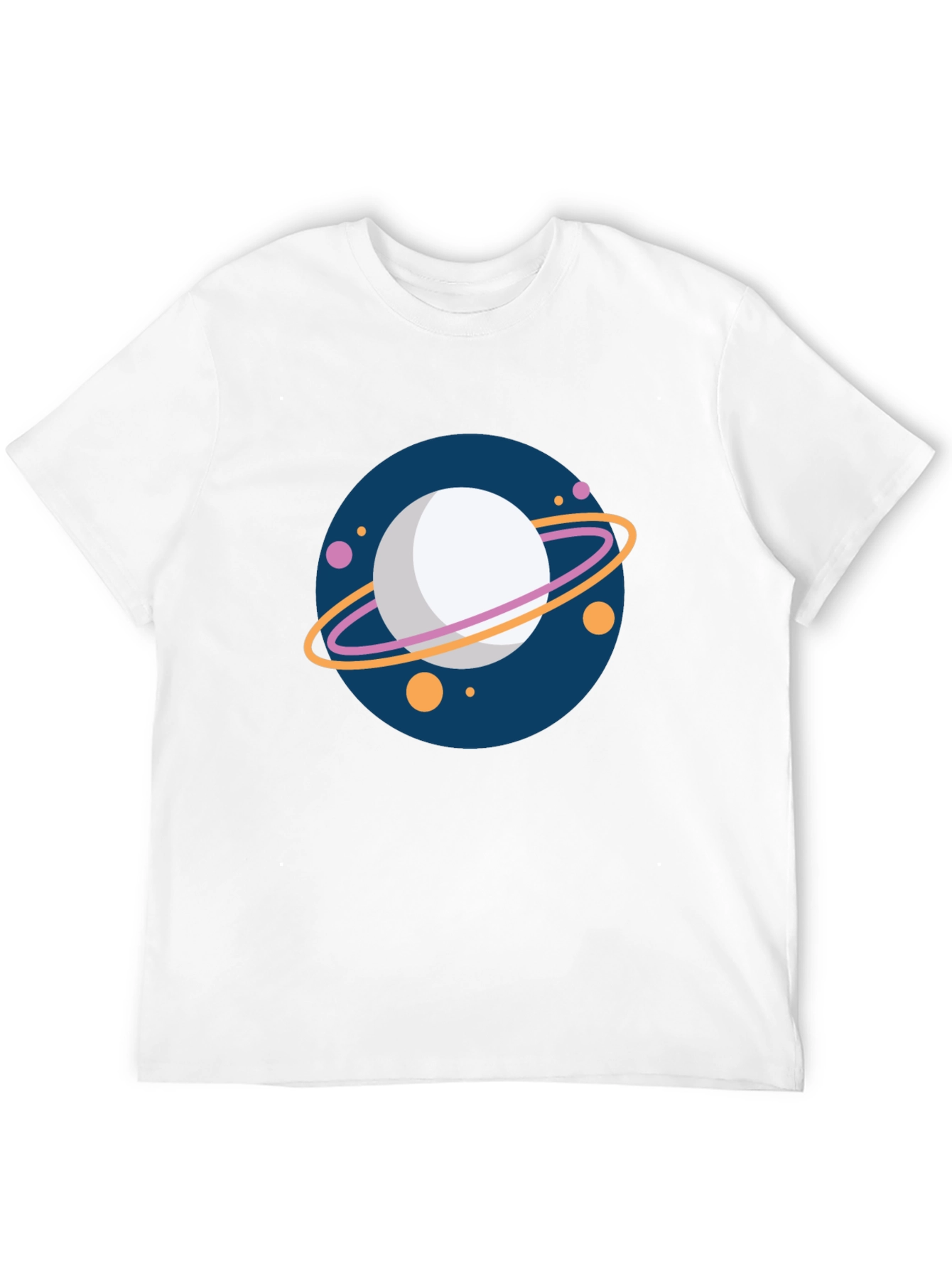 Planet Graphic Tee - Black Cotton T-Shirt