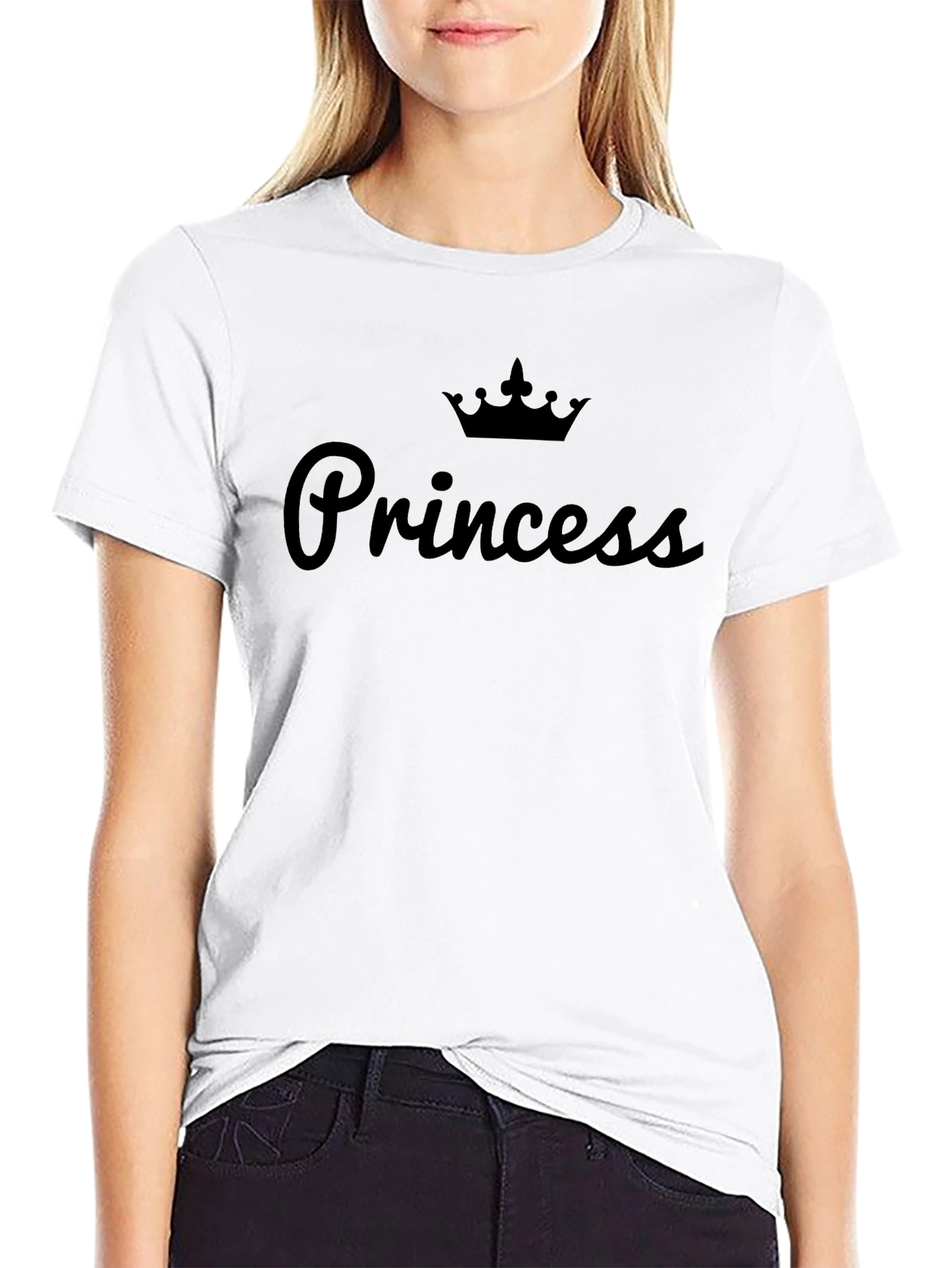 Princess Crown Black T-Shirt