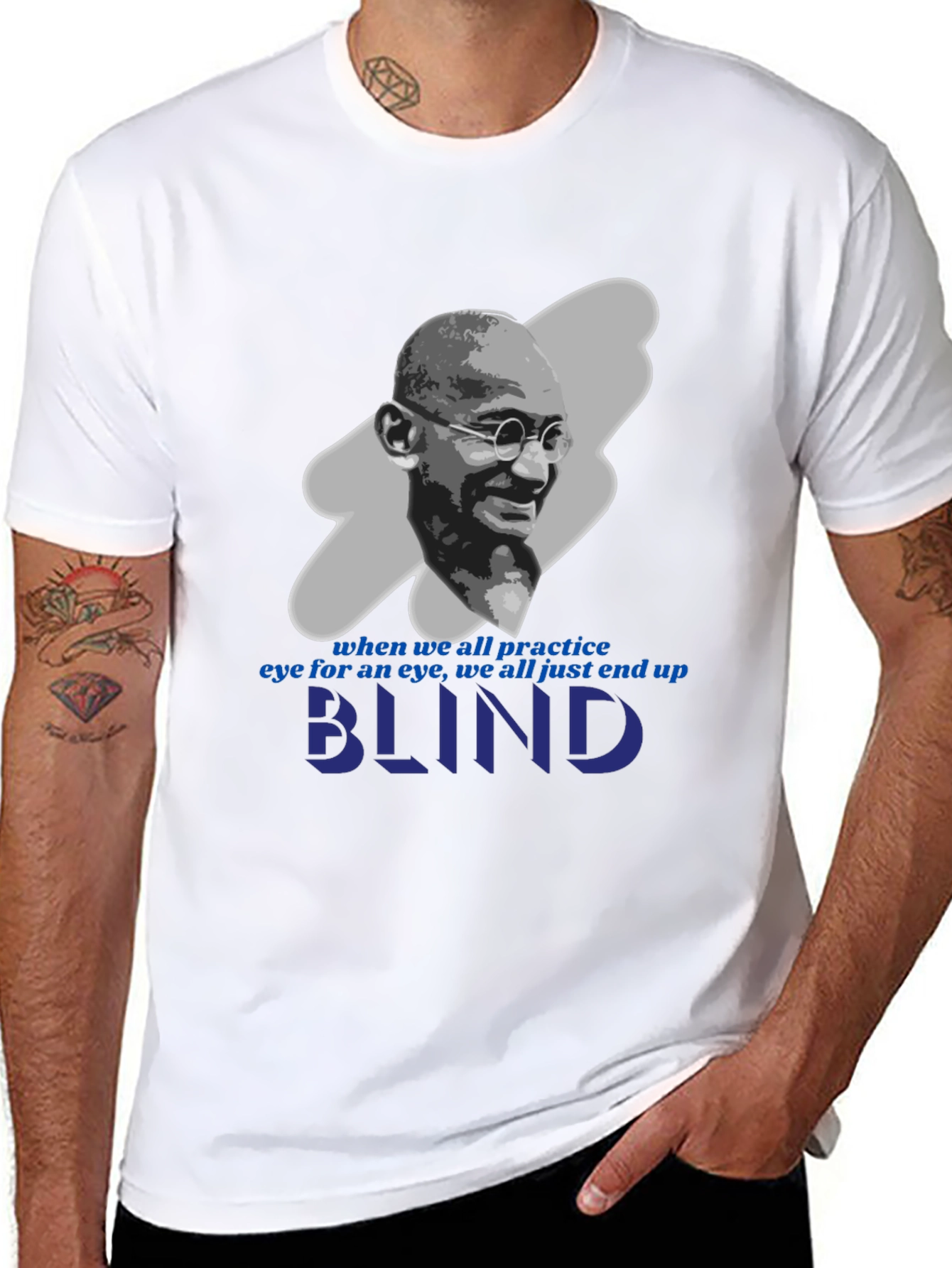 Gandhi Blind Quote Graphic T-Shirt