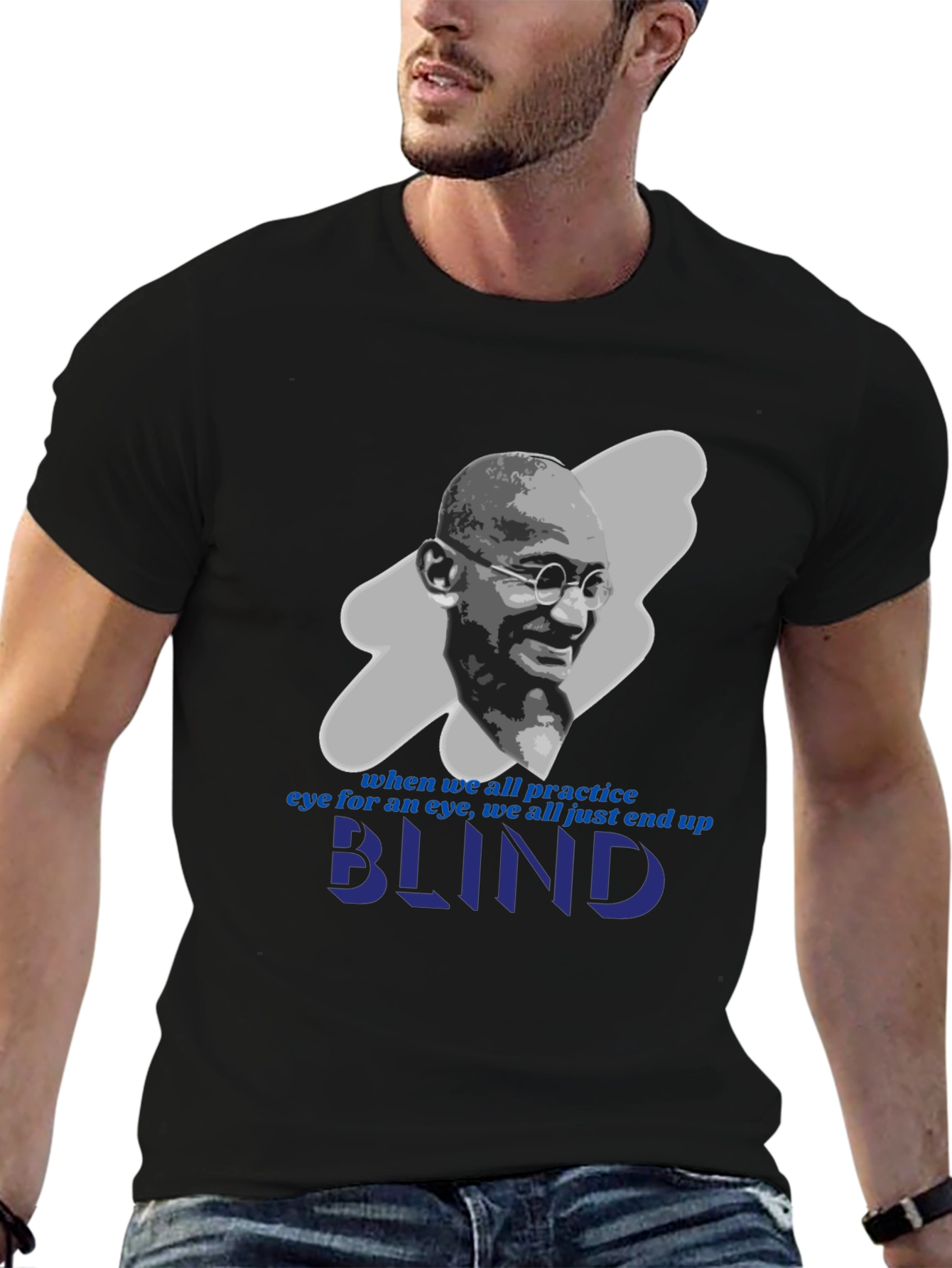 Gandhi Blind Quote Graphic T-Shirt
