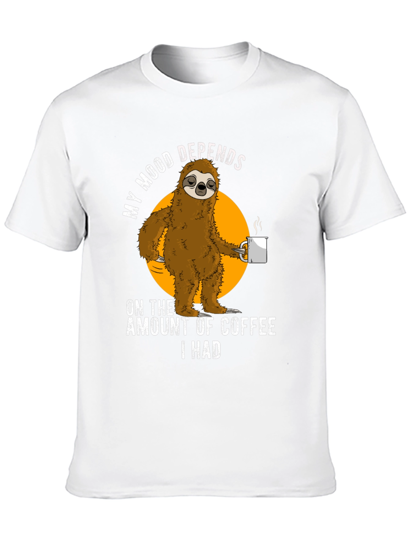 Coffee Sloth Graphic T-Shirt