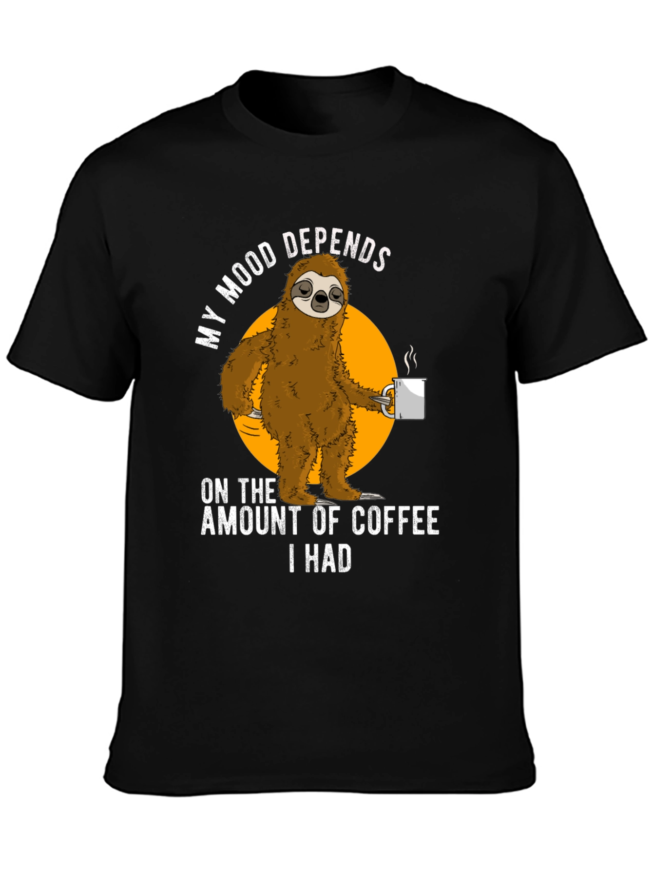 Coffee Sloth Graphic T-Shirt