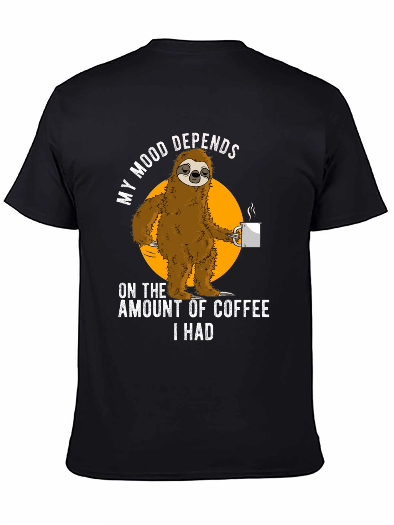 Coffee Sloth Graphic T-Shirt